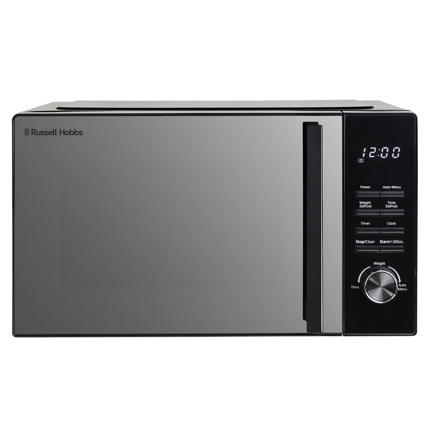 Black - Russell Hobbs - RHFM2365B 23L Black Flatbed Digital Microwave - 1