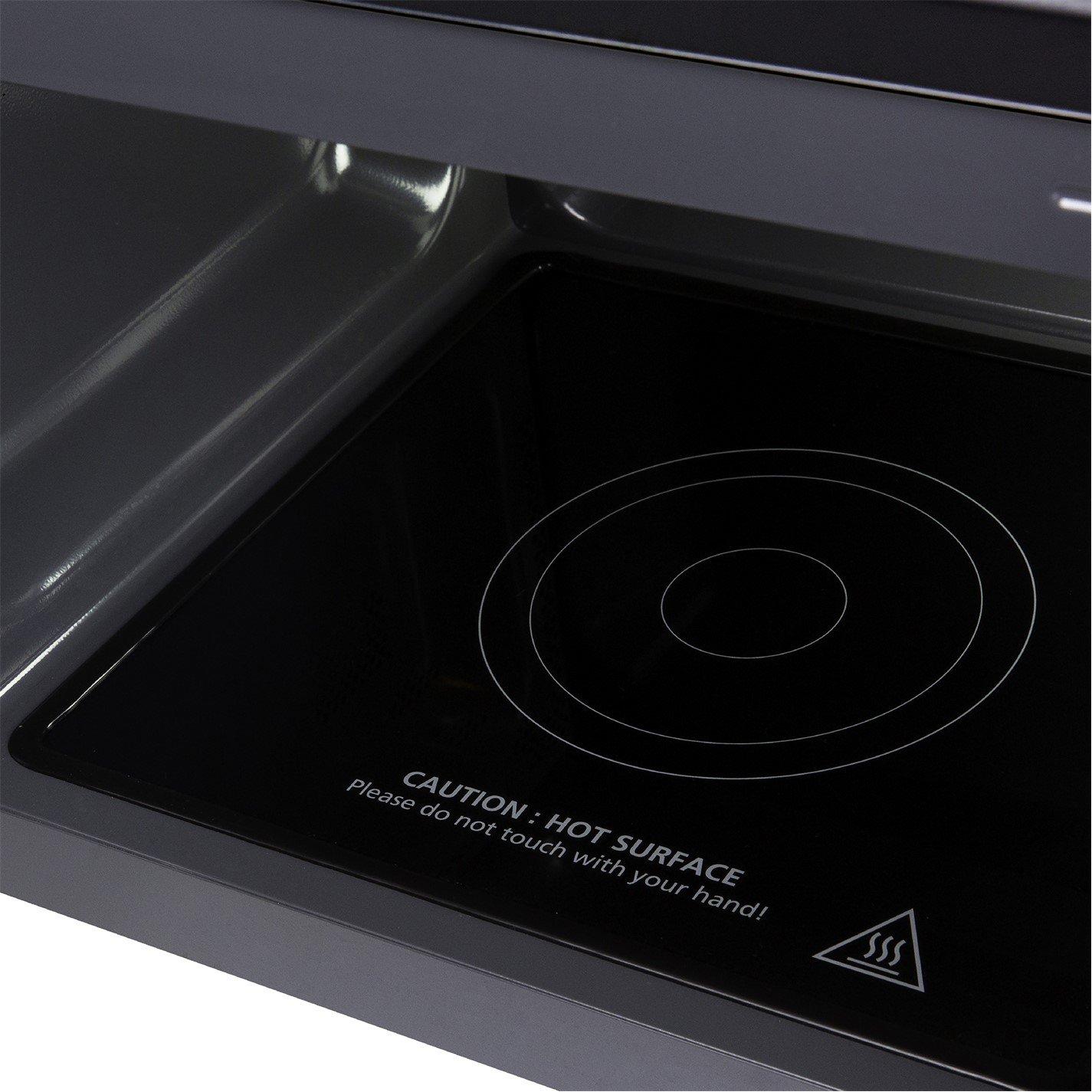 Black - Russell Hobbs - RHFM2365B 23L Black Flatbed Digital Microwave - 12