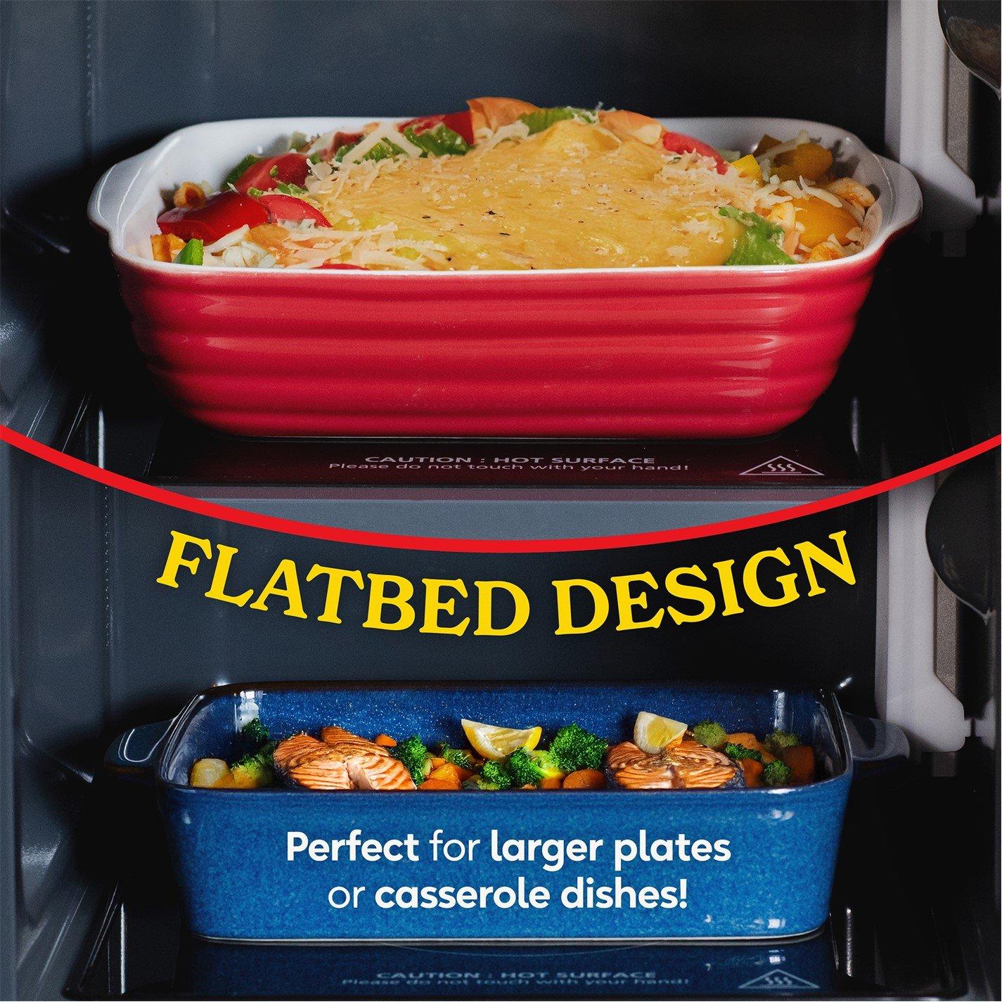 Black - Russell Hobbs - RHFM2365B 23L Black Flatbed Digital Microwave - 6