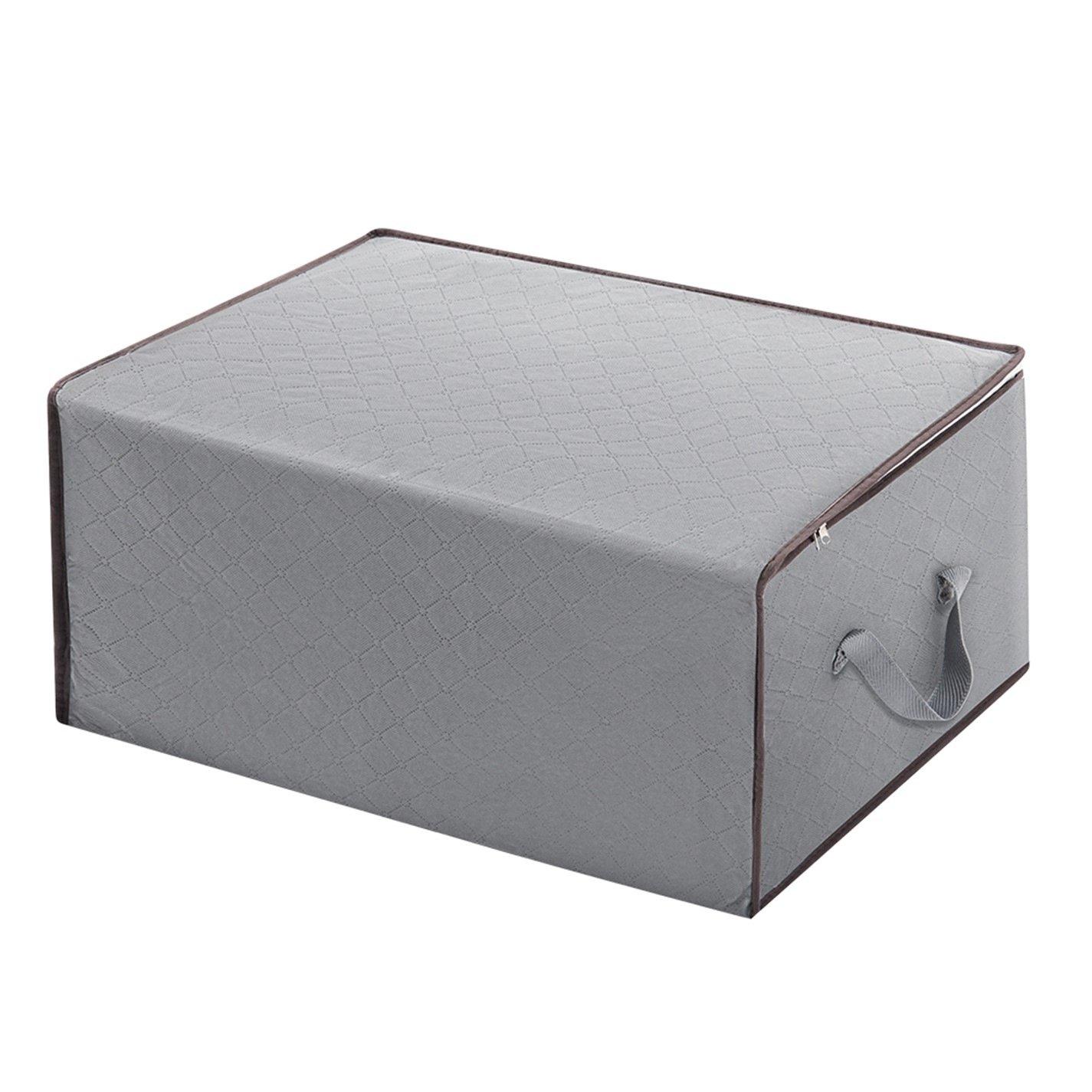 Grey - LIFE IDEAS - 3/4pcs Foldable Fabric Clothes Organizer Bag - 5