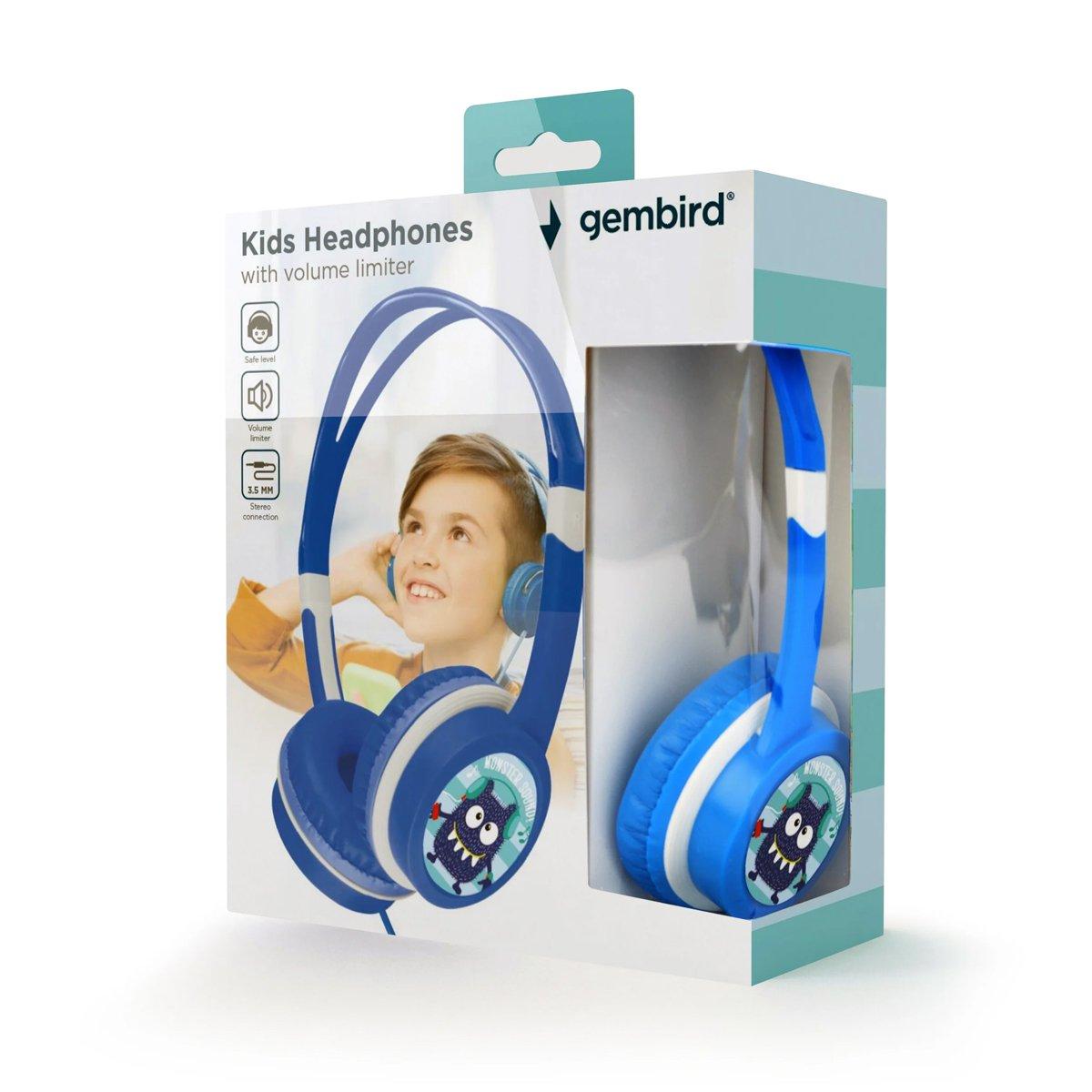 Blue - Gembird - Gembird Kids Headphones With Volume Limiter - Blue