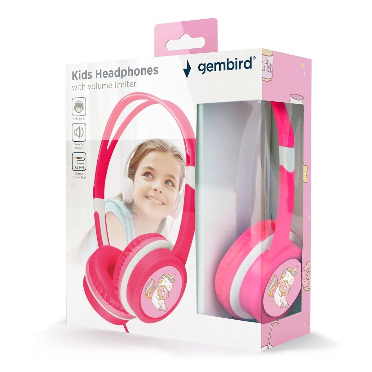 Pink - Gembird - Gembird Kids Headphones With Volume Limiter - Pink