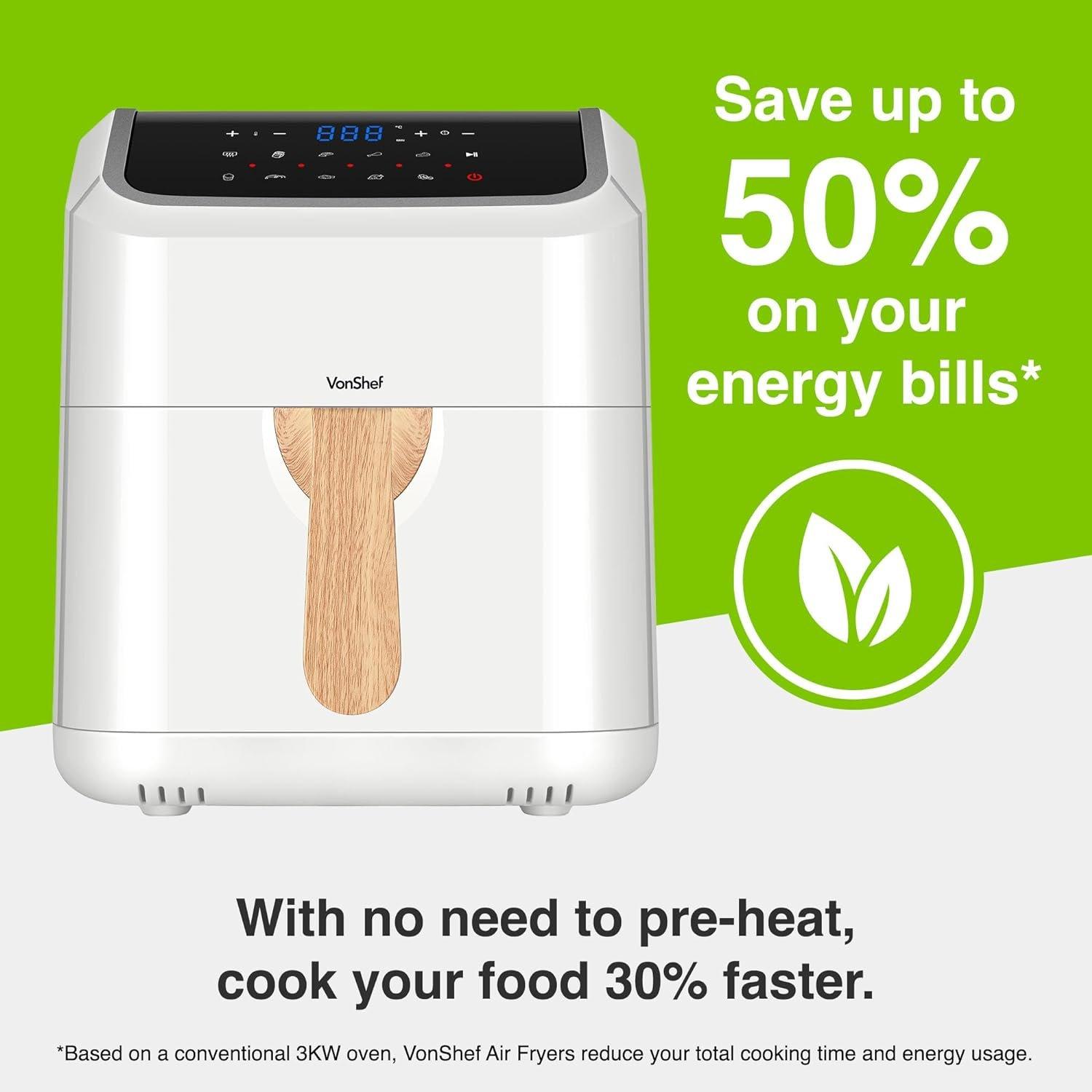 Cream - VonShef - VonShef - Fika Cream 5L Air Fryer - 5