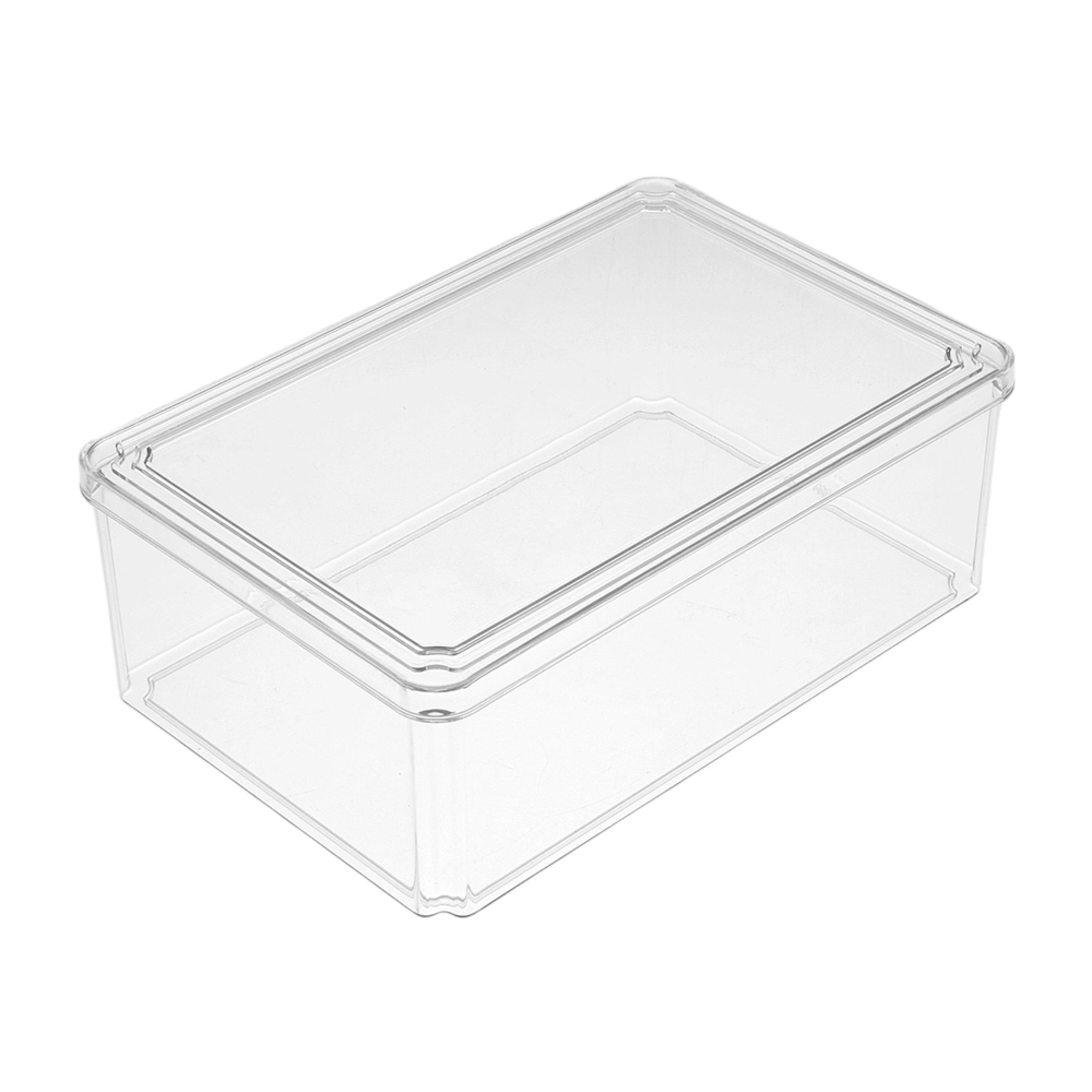 Clear2 - LIFE IDEAS - 2x Stackable Fridge Organisers Storage Set - 7
