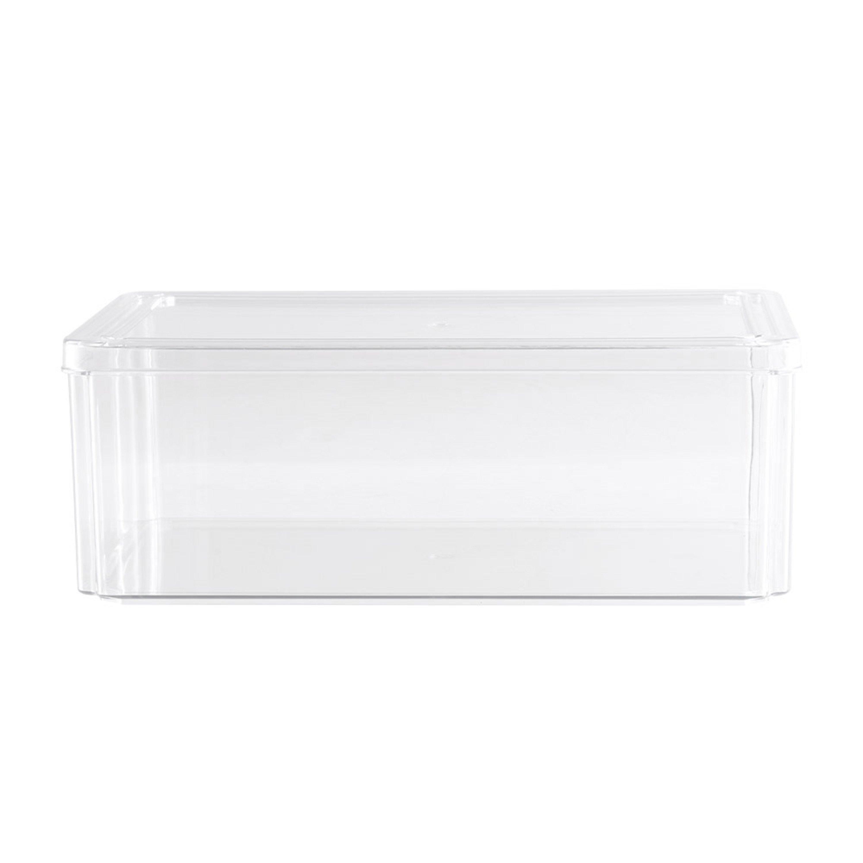 Clear1 - LIFE IDEAS - 2x Stackable Fridge Organisers Storage Set - 4