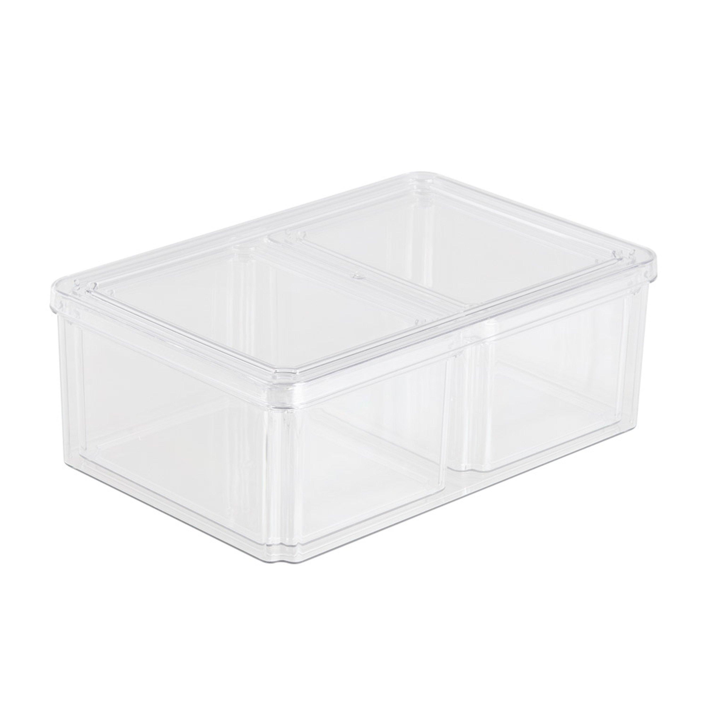 Clear1 - LIFE IDEAS - 2x Stackable Fridge Organisers Storage Set - 6