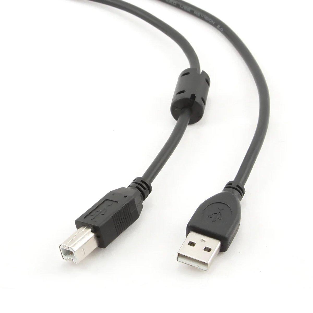 Black - Cablexpert - Cablexpert Premium USB 2.0 Printer Cable - 1.5m - 1