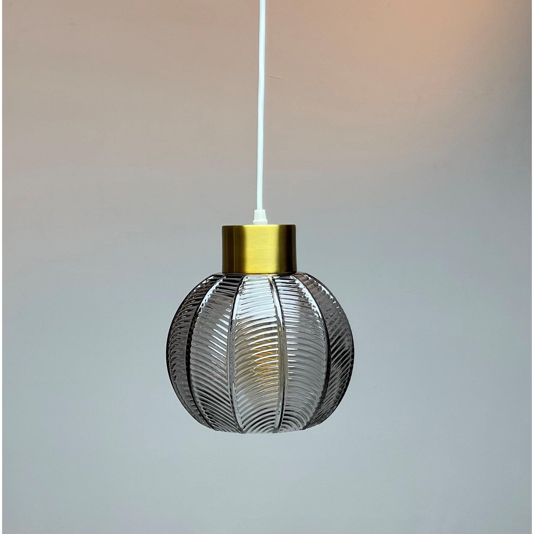 Smoke - K Living - Leaves Smokey Glass Light Pendant - 1