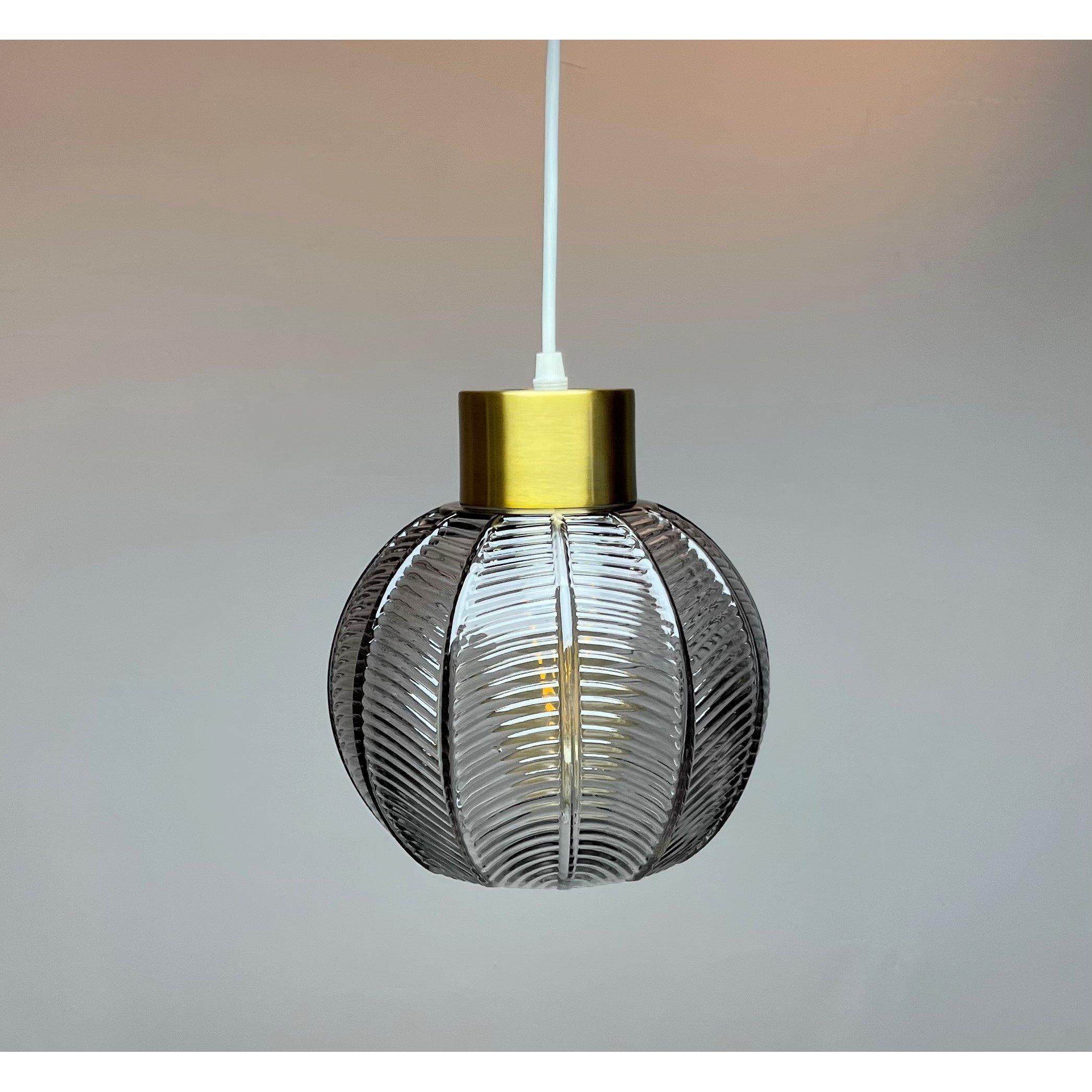 Smoke - K Living - Leaves Smokey Glass Light Pendant - 3