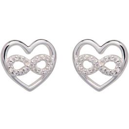 Unique And Co Ladies Unique And Co Sterling Stud Earrings with CZ