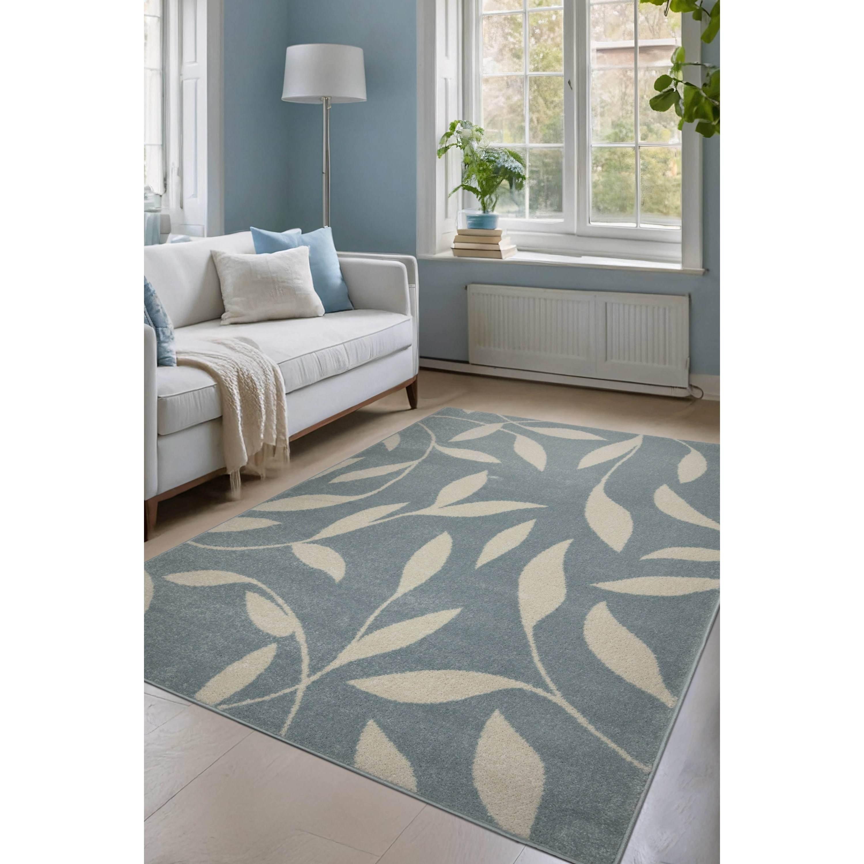 Homemaker  Echo Leaf Rug Blue - 160x230cm