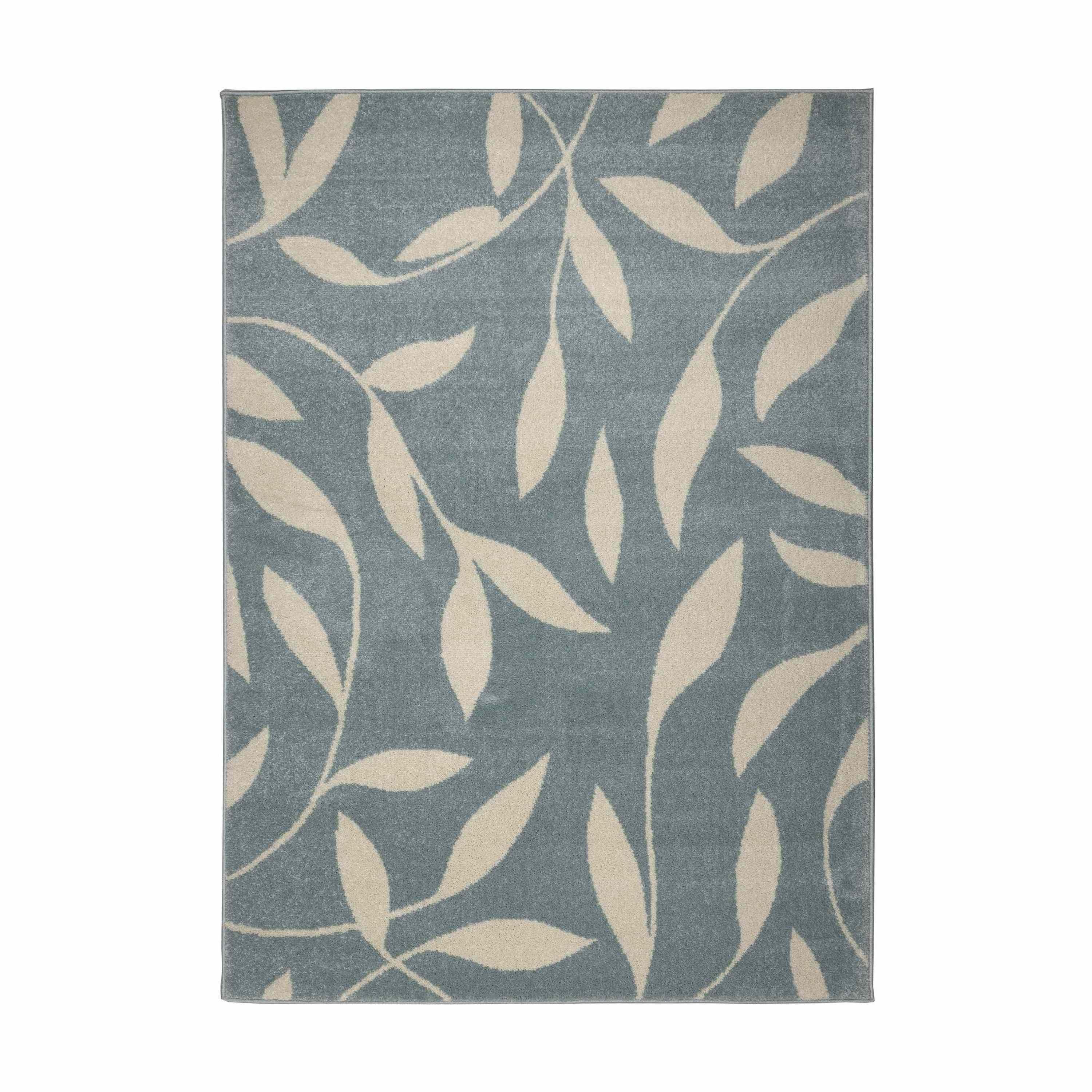 Blue - Homemaker - Echo Leaf Blue Rug - 2