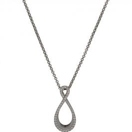 Unique And Co Ladies Unique And Co Sterling Rhod,CZ Pendant Chain