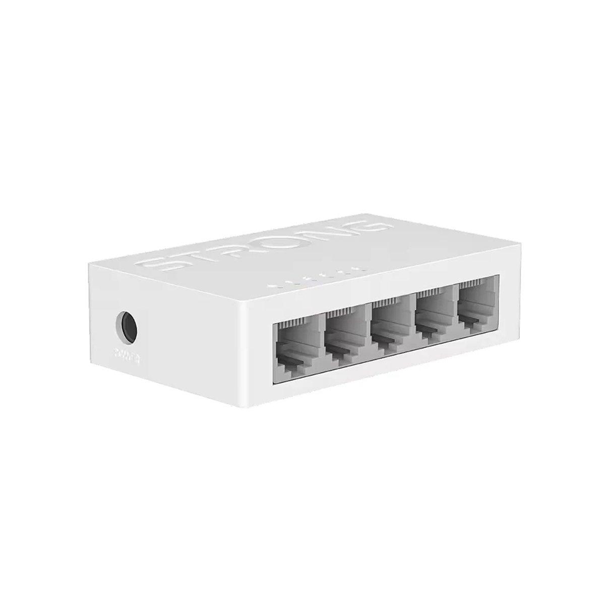 White - Generic - Strong 5 Port 10/100/1000 Mbps Gigabit Switch - 2