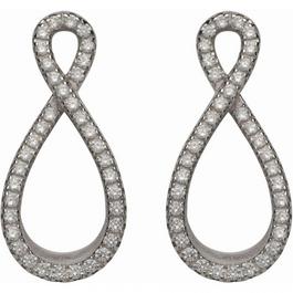 Unique And Co Unique & Co Sterling, Rhodium, CZ Earrings