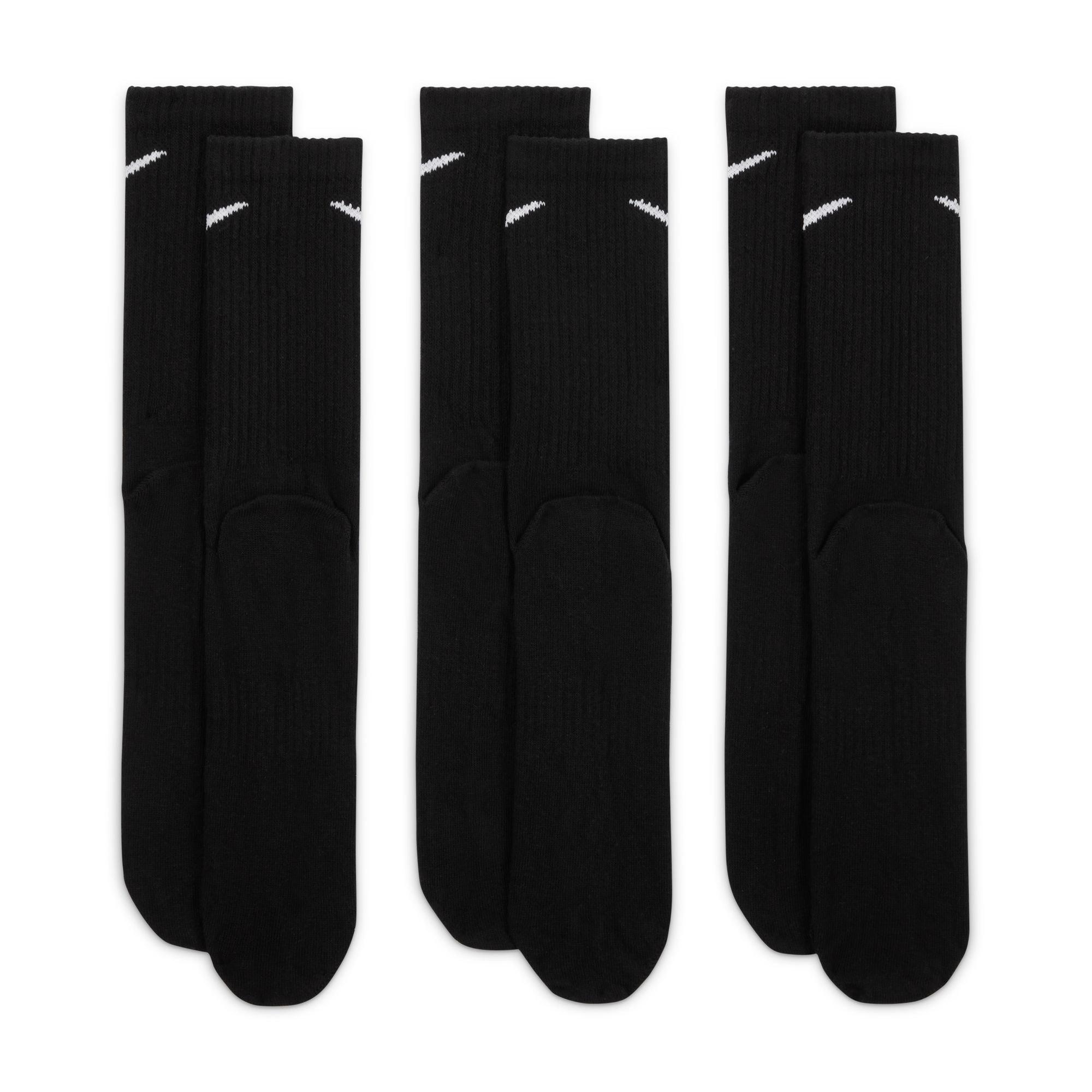 Noir/Blanc - Nike - Everyday Lightweight Training Crew Socks (3 Pairs) - 5