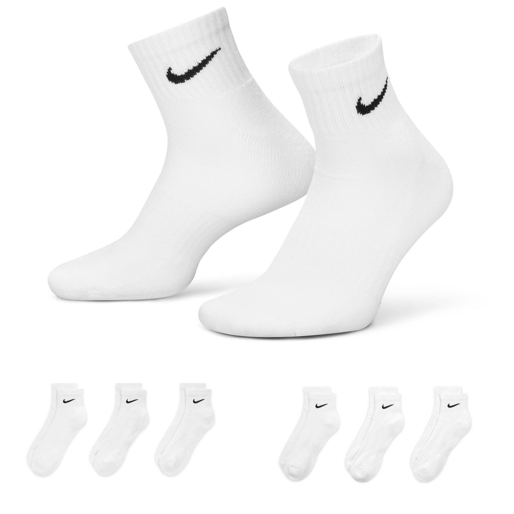 Hvid/Sort - Nike - Everyday Cushioned Training Ankle Socks (6 Pairs) - 1