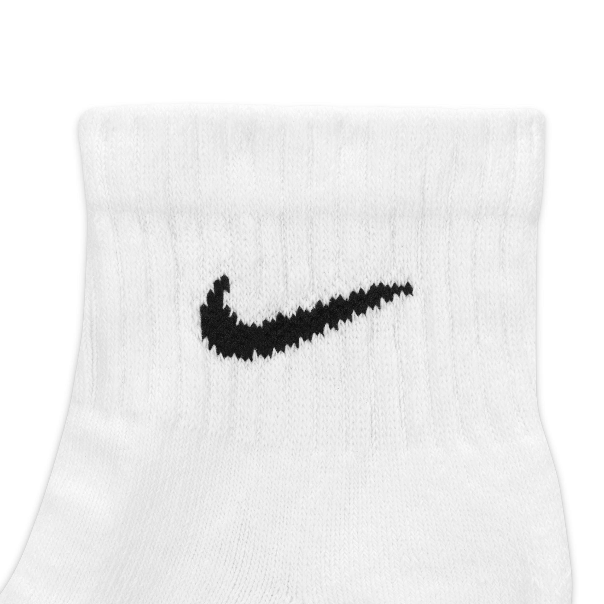 Hvid/Sort - Nike - Everyday Cushioned Training Ankle Socks (6 Pairs) - 4