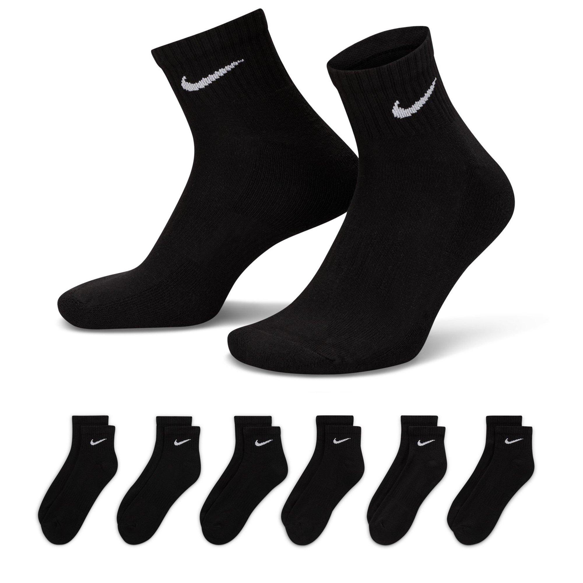 Black/White - Nike - Everyday Cushioned Training Ankle Socks (6 Pairs) - 1