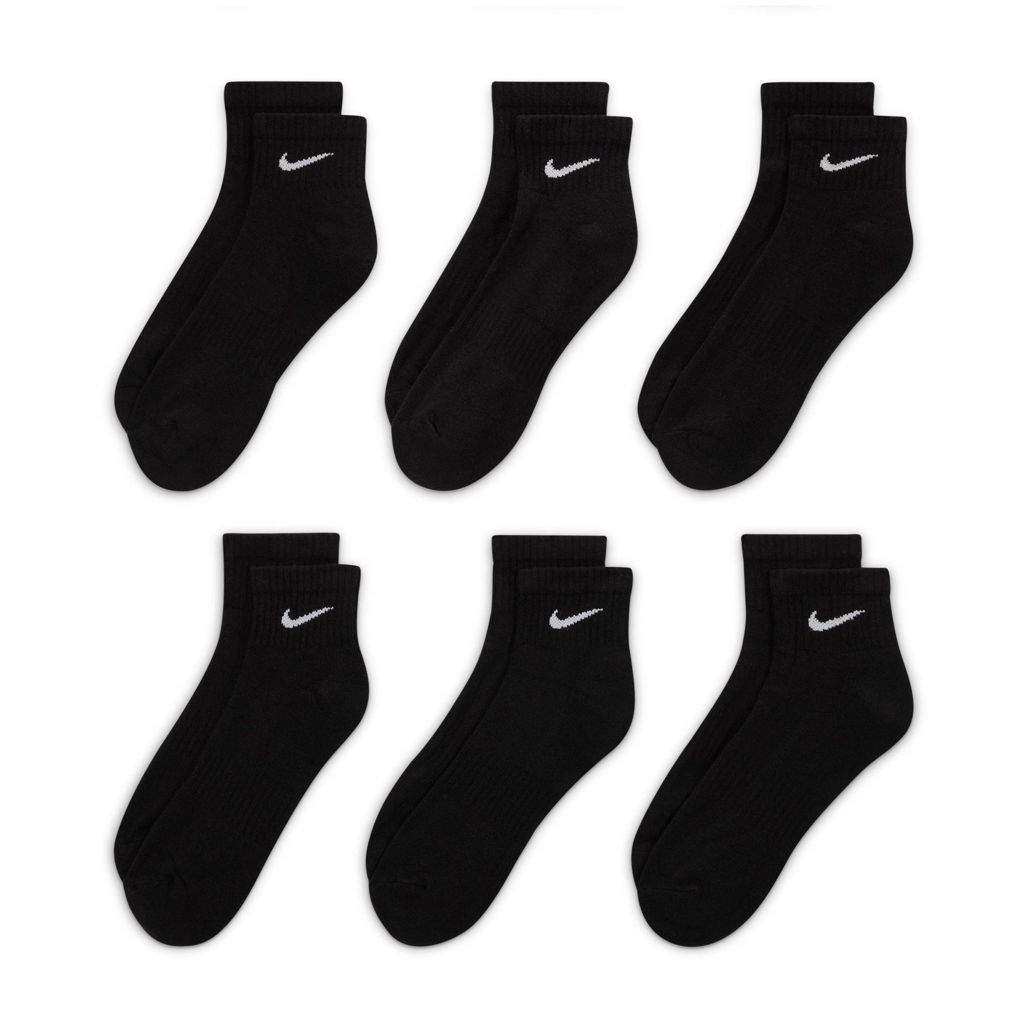 Black/White - Nike - Everyday Cushioned Training Ankle Socks (6 Pairs) - 3