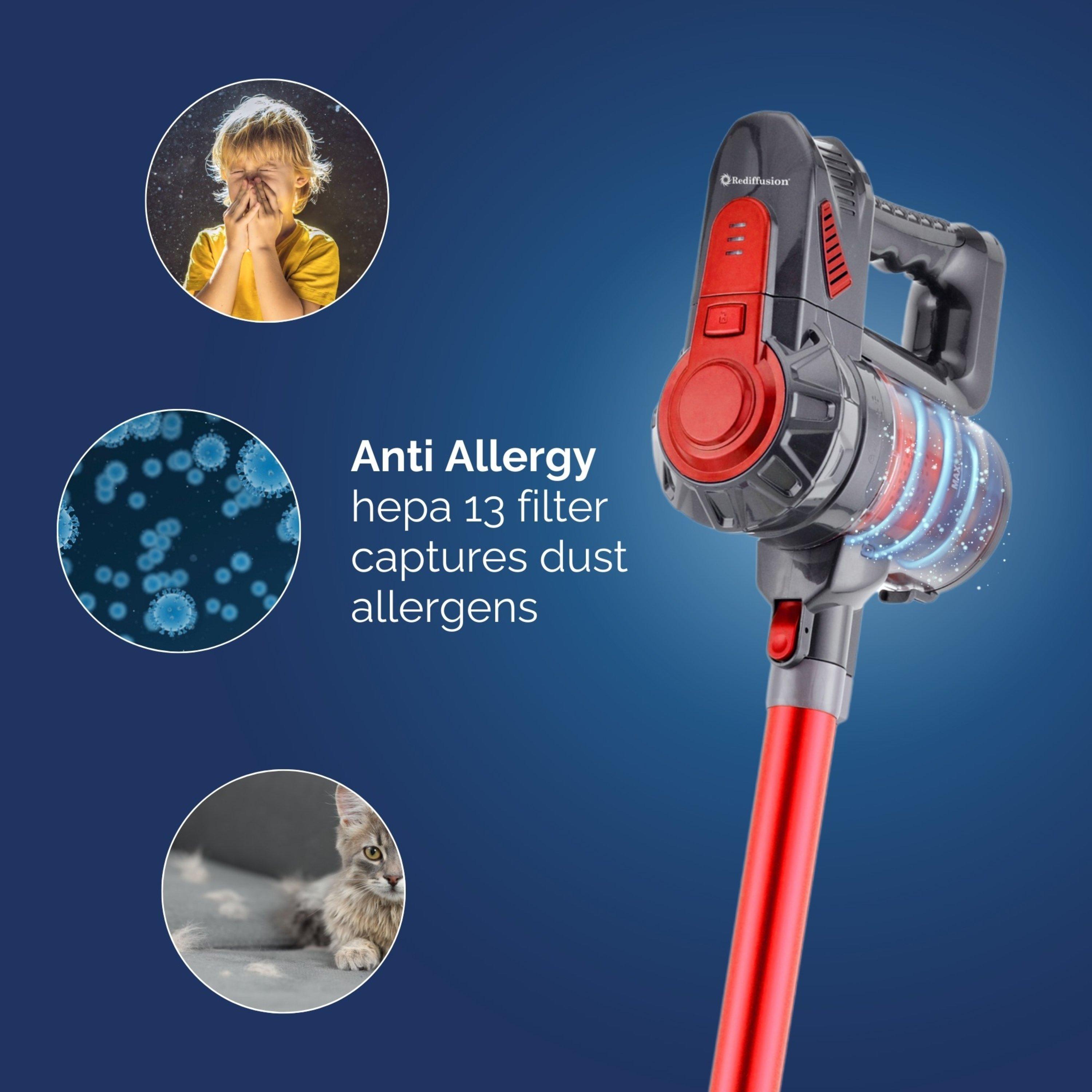 Red - Rediffusion - 2 in 1 Stick Vacuum Cleaner - 11