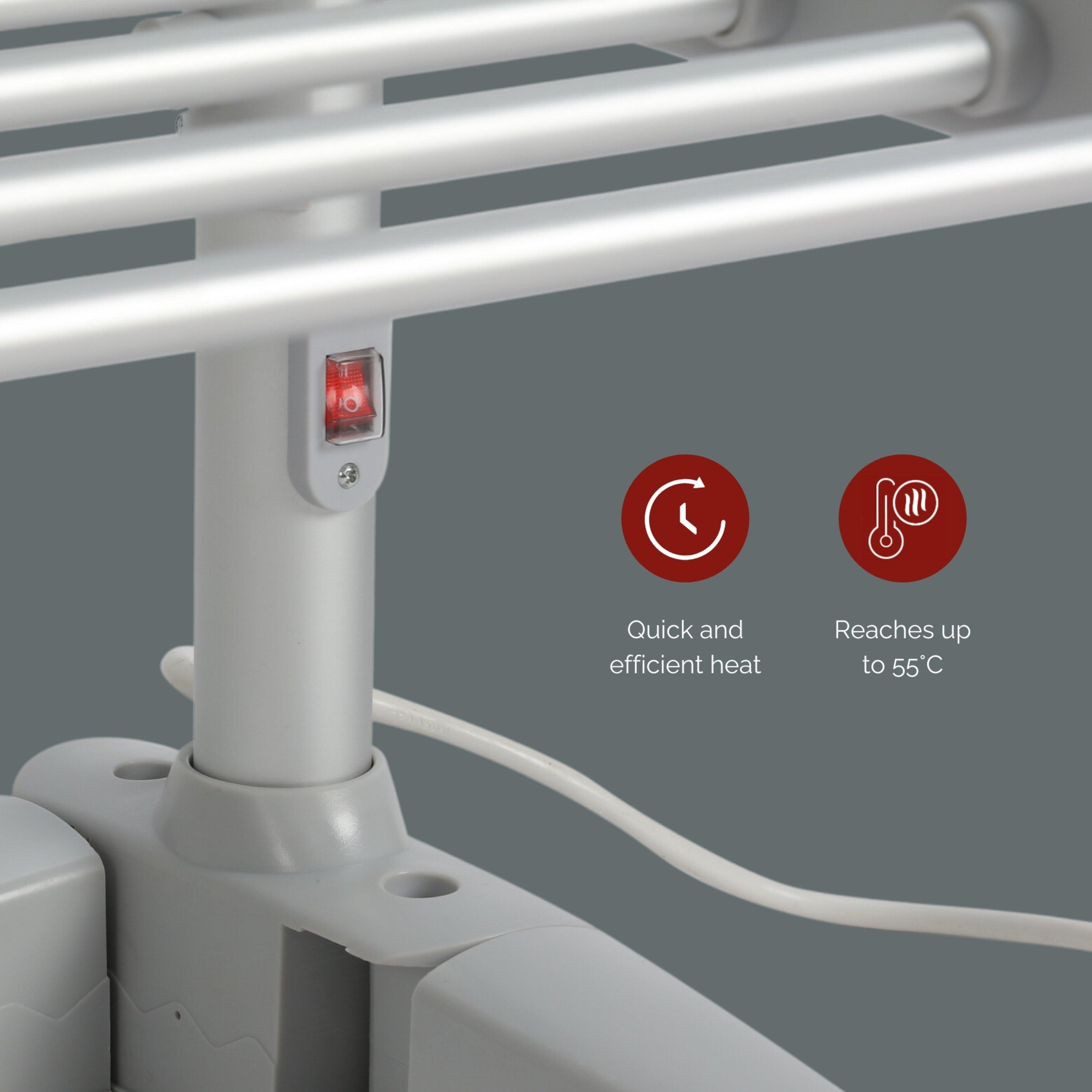 White - Rediffusion - 3 Tier Heated Airer - 6