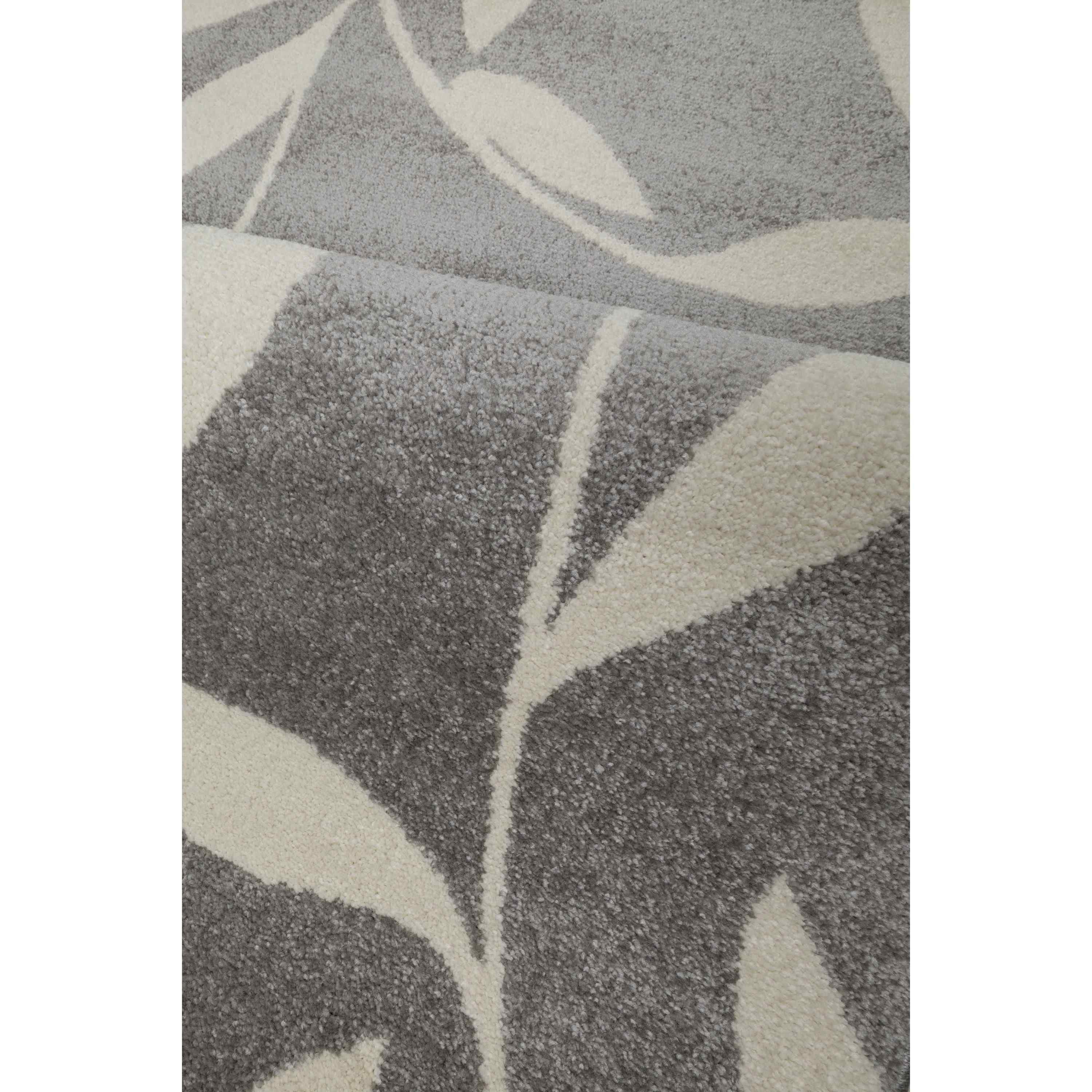 Grey - Homemaker - Echo Leaf Grey Rug - 3