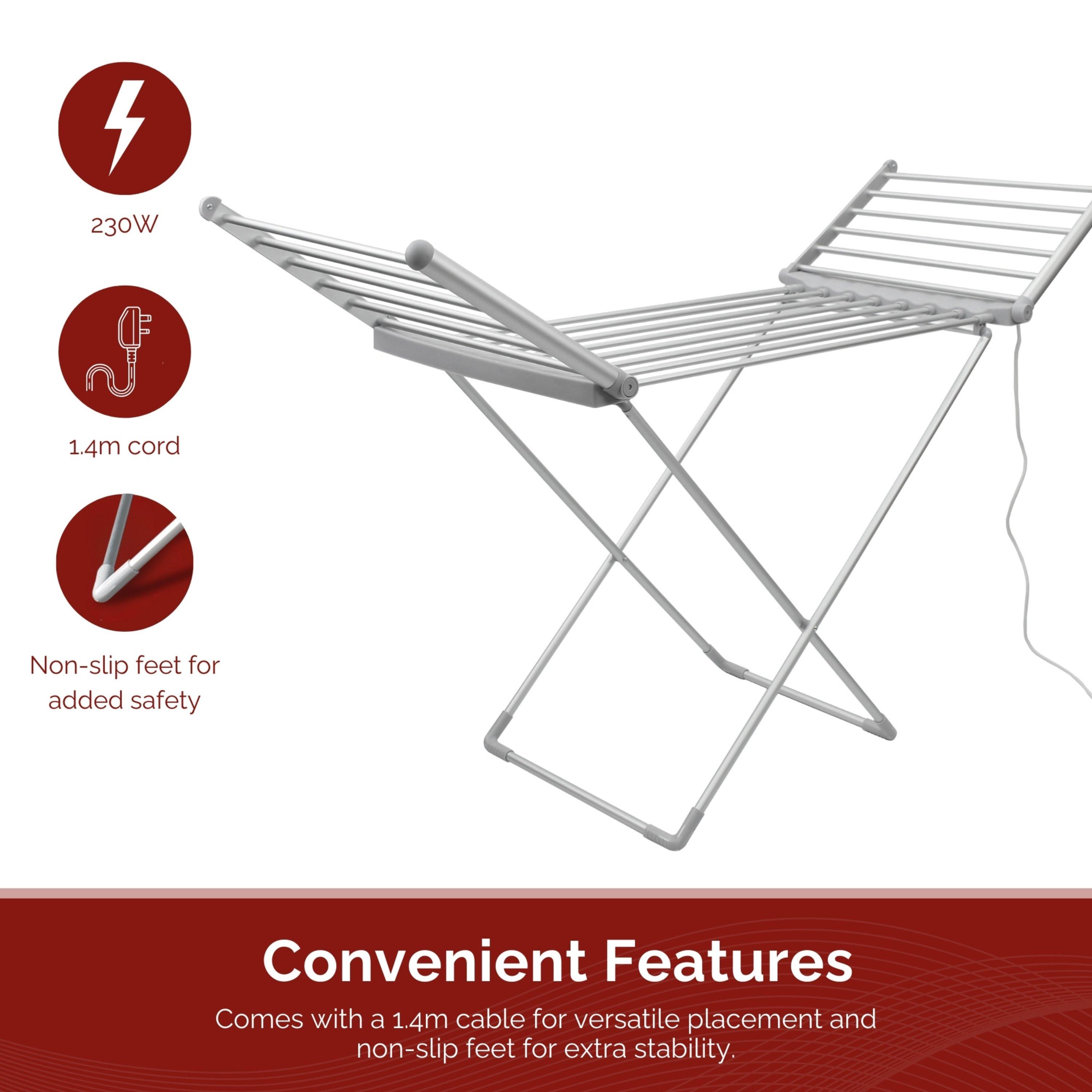 White - Rediffusion - Heated Winged Airer - 3
