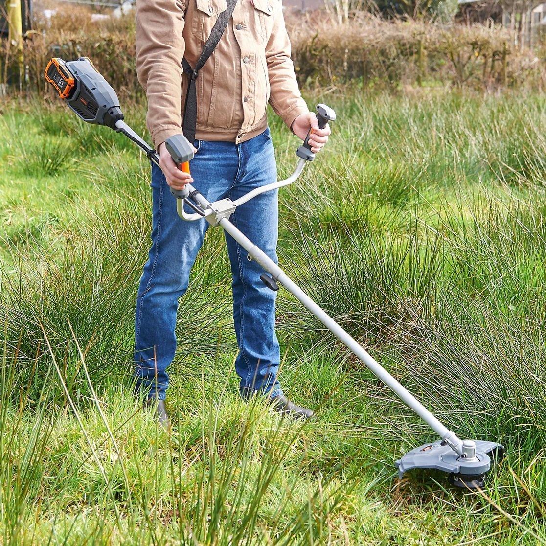 Grey - VonHaus - Cordless Grass Trimmer & Brush Cutter 2 in 1 - 8