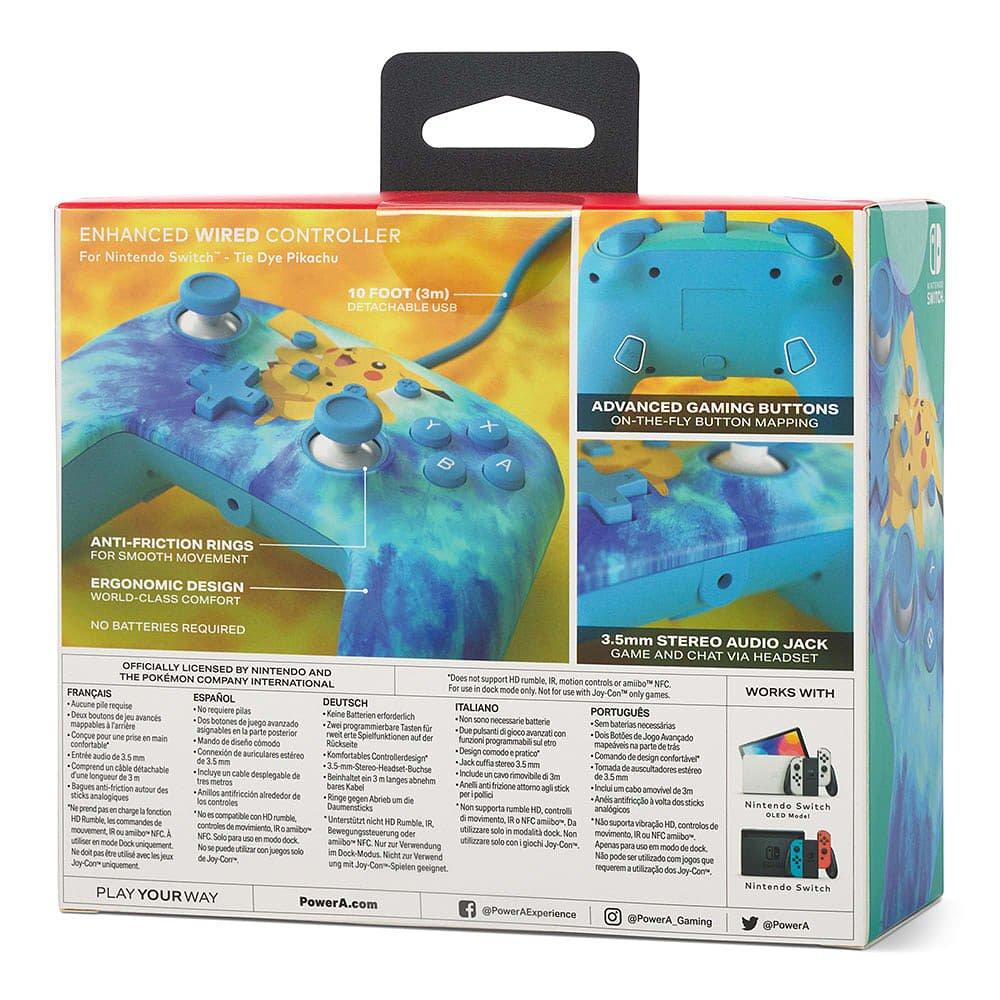 Tie Dye Pikachu - PowerA - Switch Wired Controller - Tie Dye Pikachu - 3