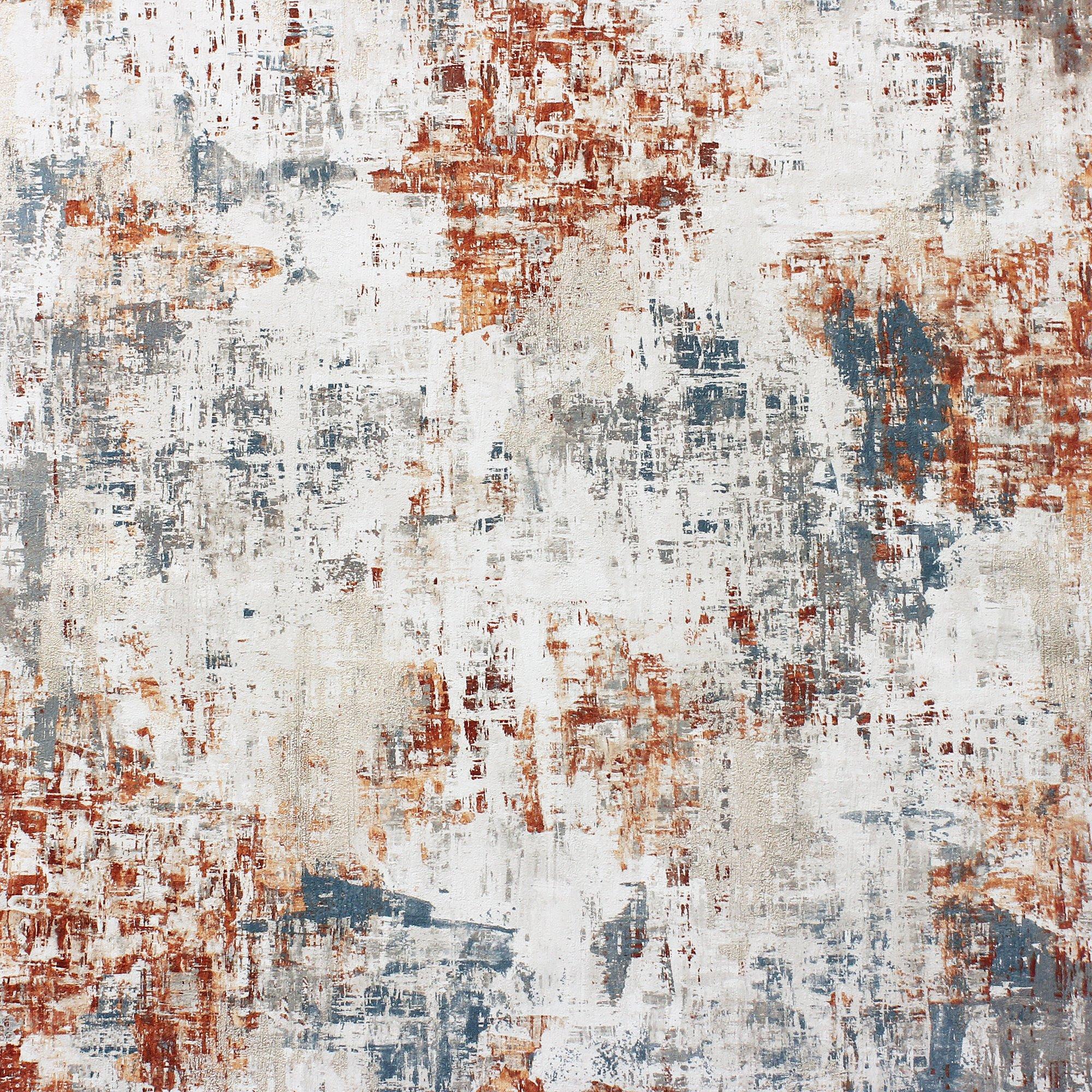 Copper &  Navy - Arthouse - Abstract Texture Copper Navy sw12 - 1