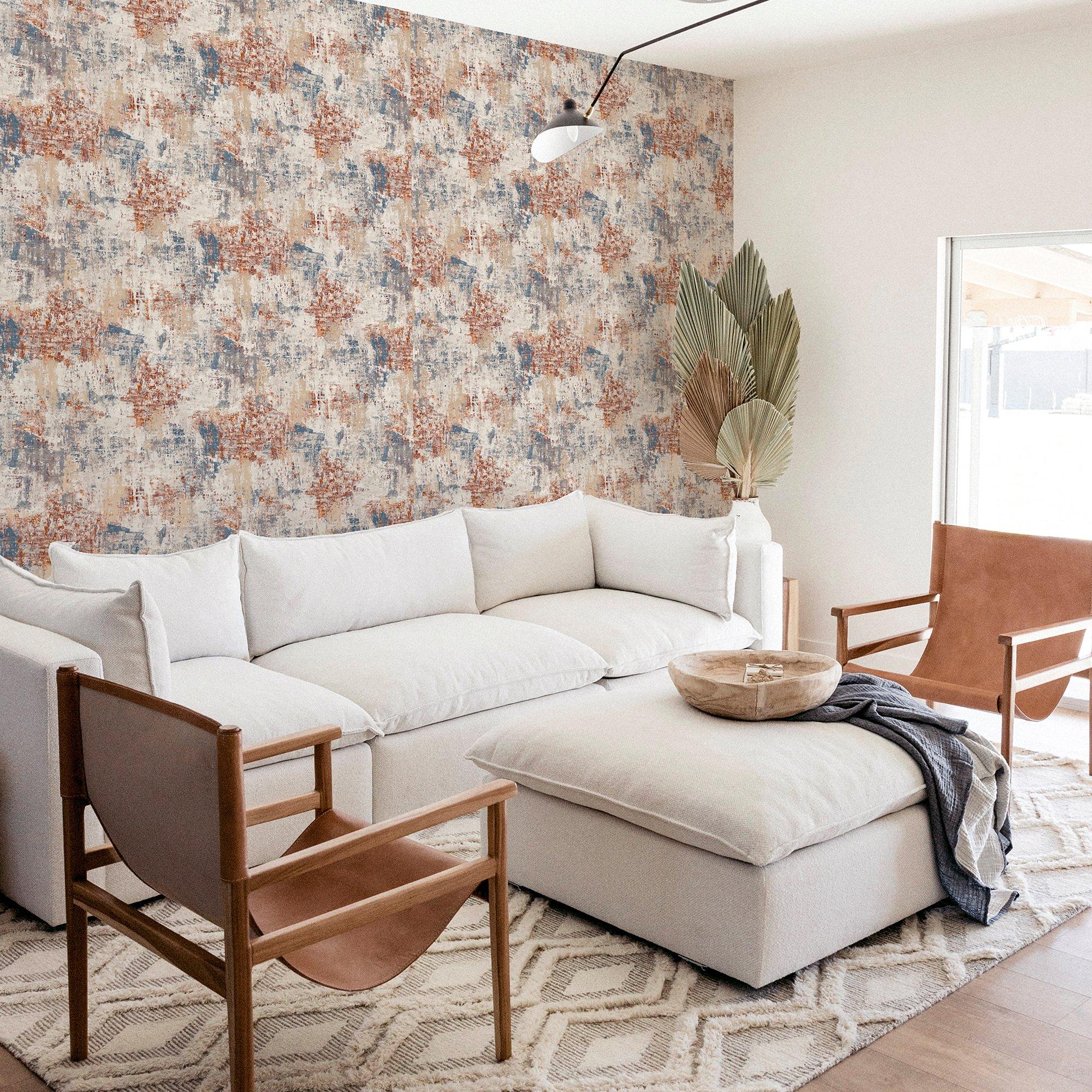 Copper &  Navy - Arthouse - Abstract Texture Copper Navy sw12 - 4