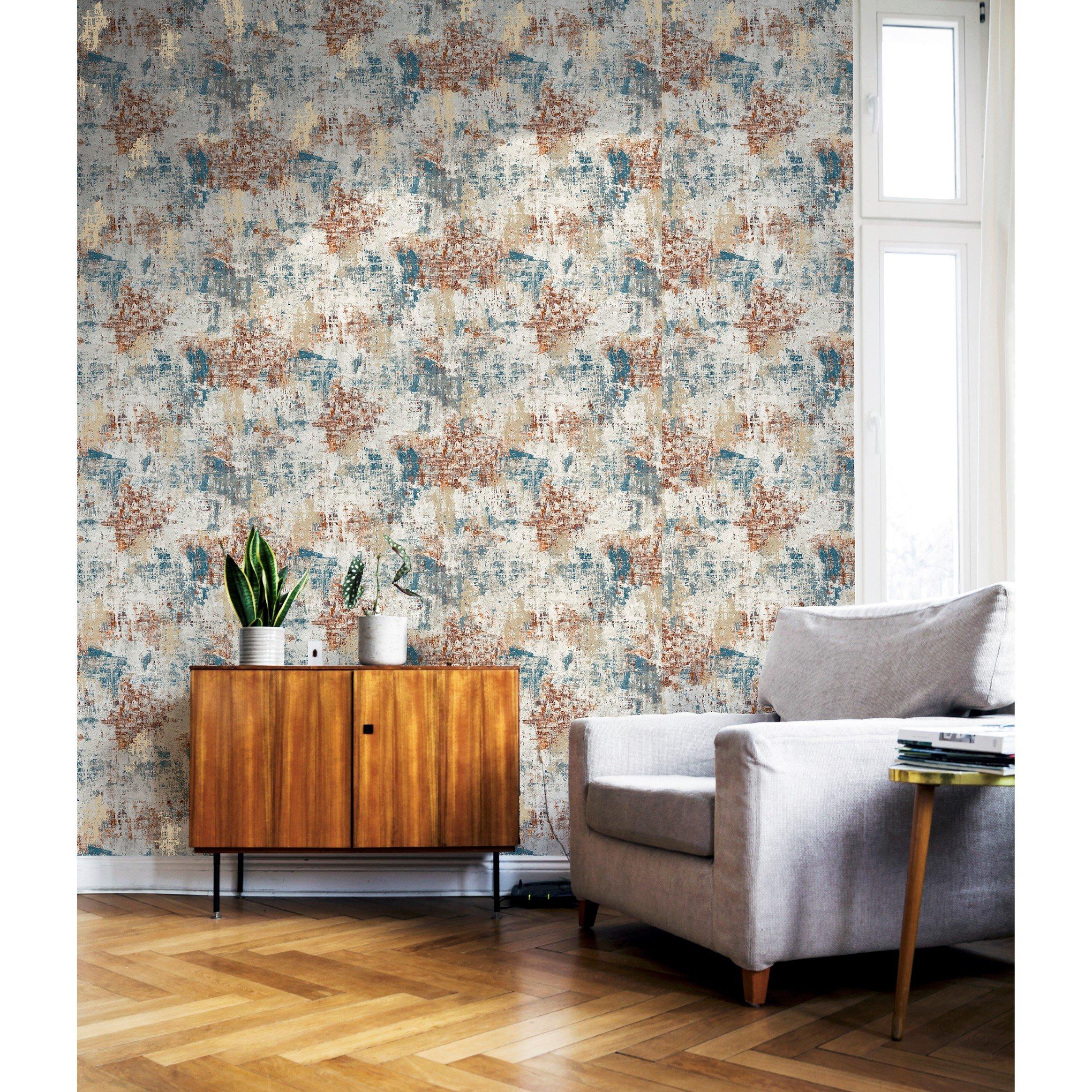 Copper &  Navy - Arthouse - Abstract Texture Copper Navy sw12 - 6