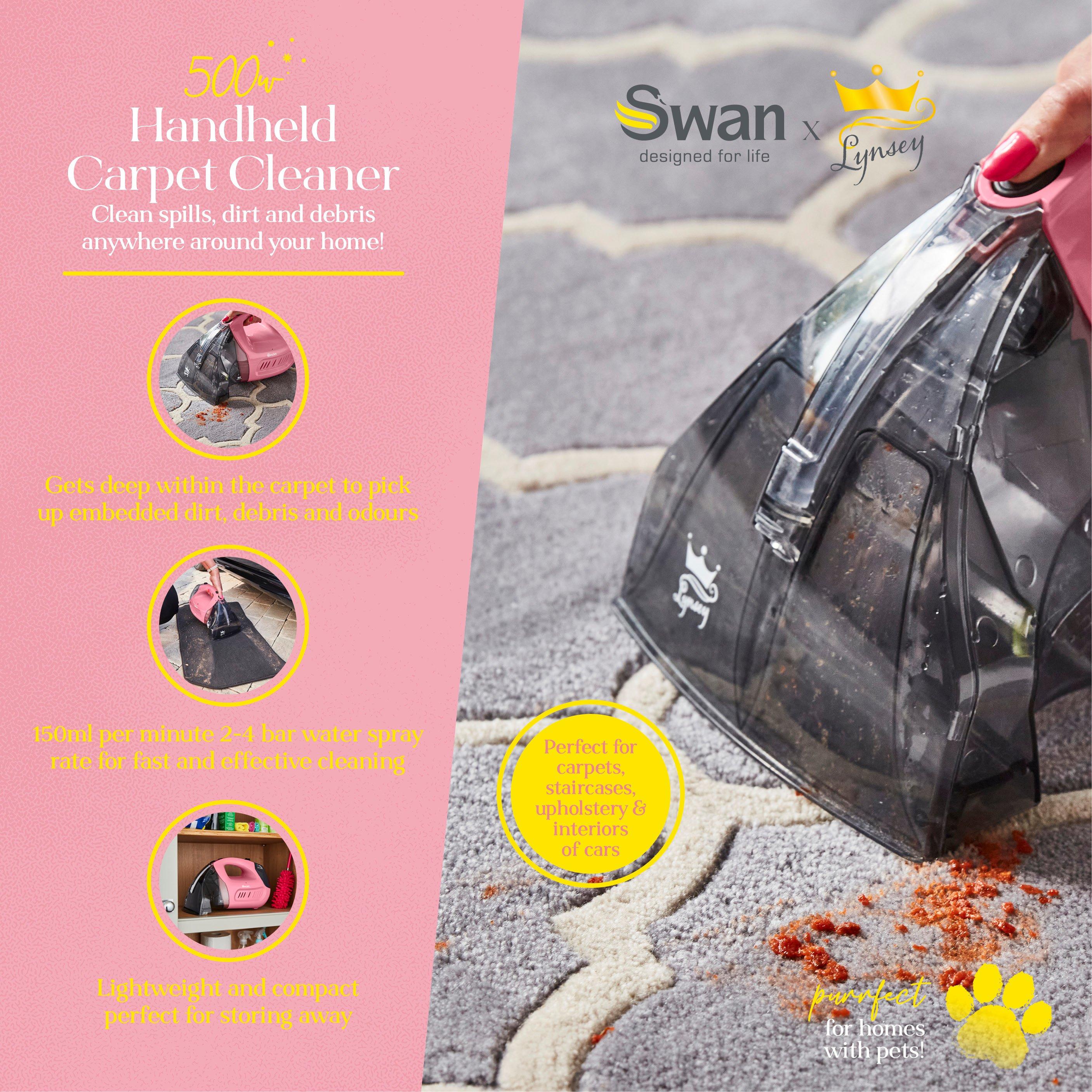 None - Swan - Lynsey TVs Queen of Clean Handheld Carpet Cleaner - 4