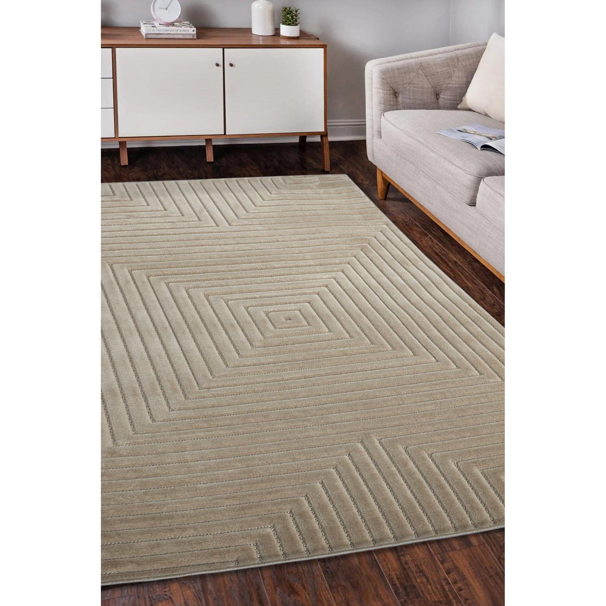 Homemaker  Malmo Squares Rug Natural - Natral - 160x230cm