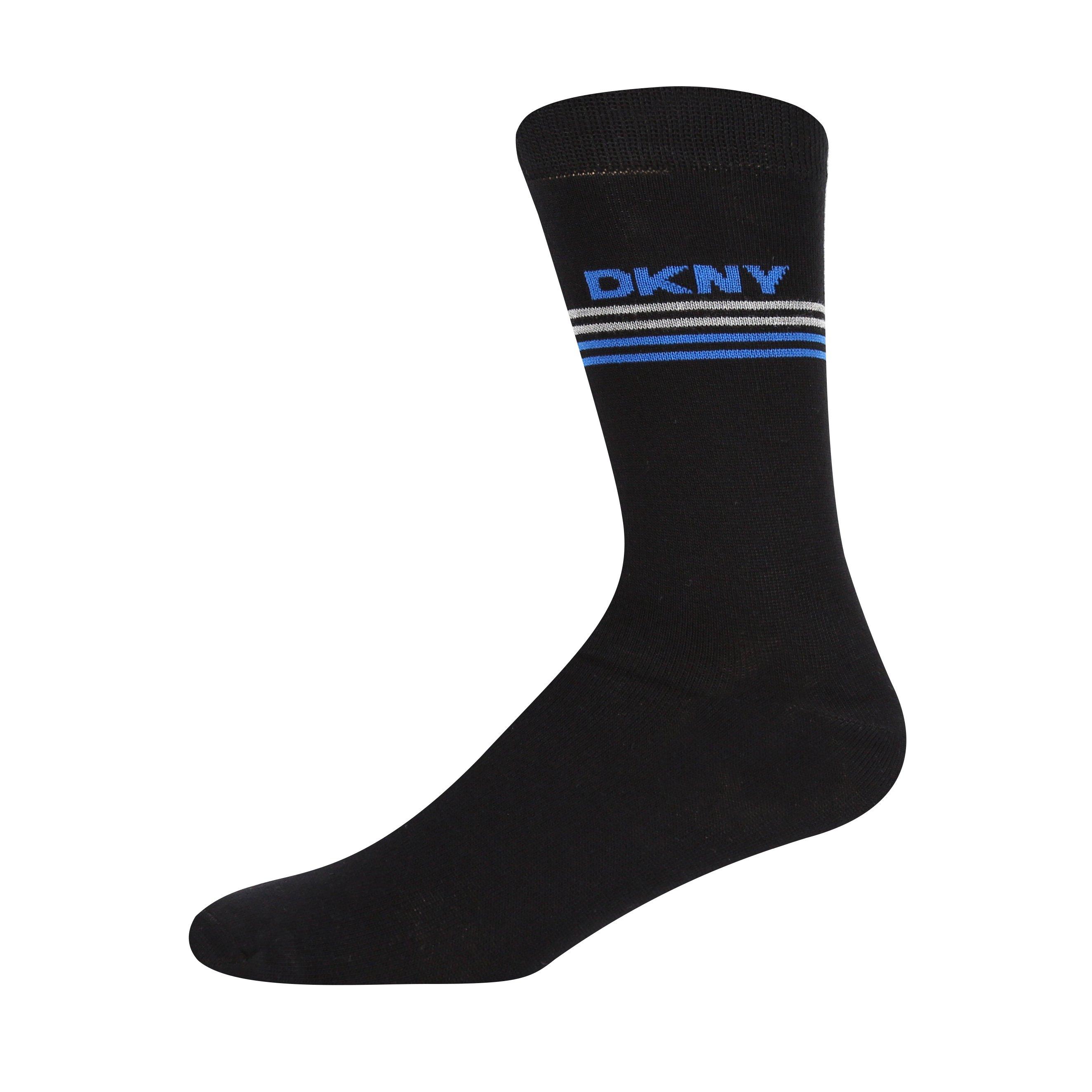 Black/Grey - DKNY - 3 pack Mens Socks Walnut - 3
