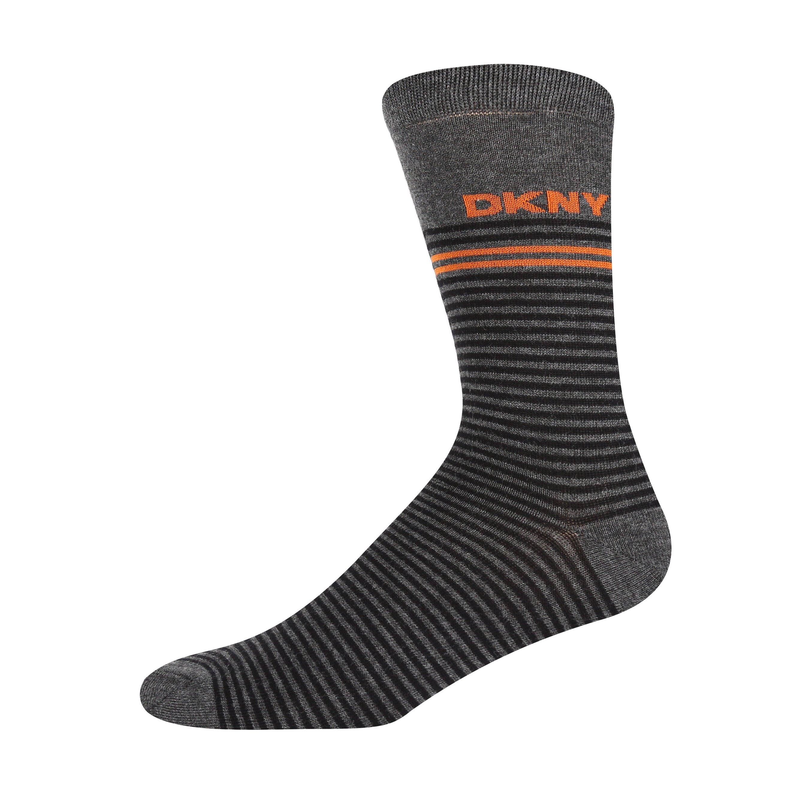 Black/Grey - DKNY - 3 pack Mens Socks Walnut - 4