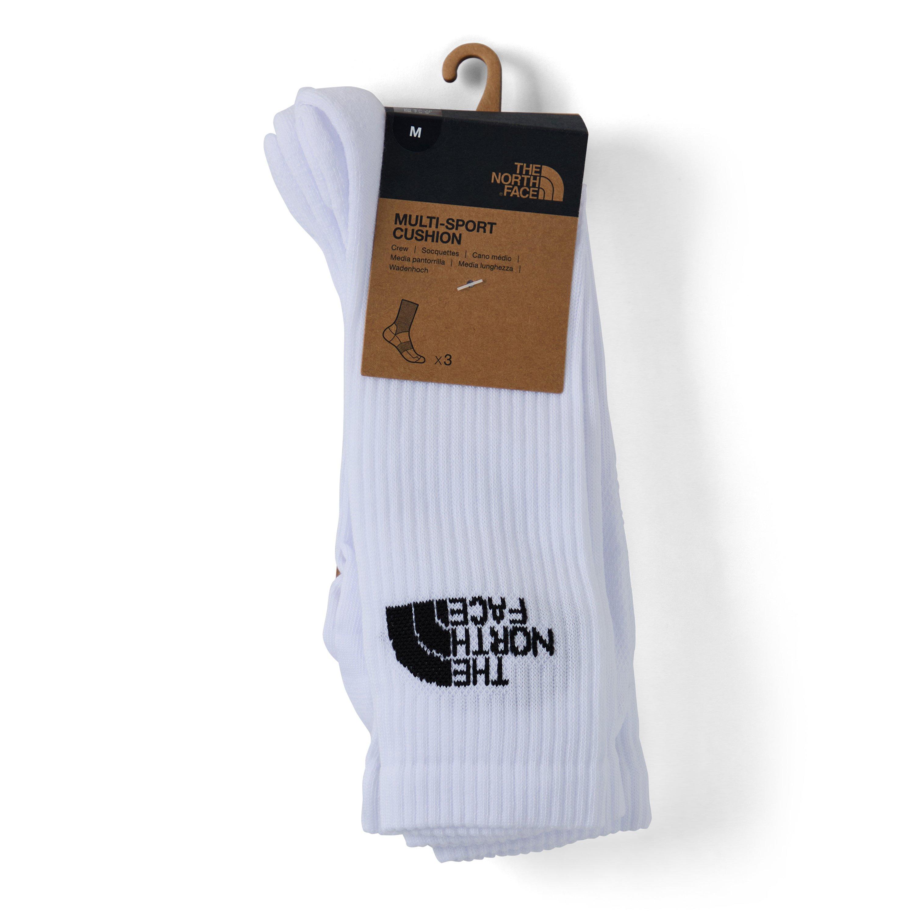 The North Face Men's -Sport Cushion Crew Socks 3-Pack - Tnf White - M 7.5-9