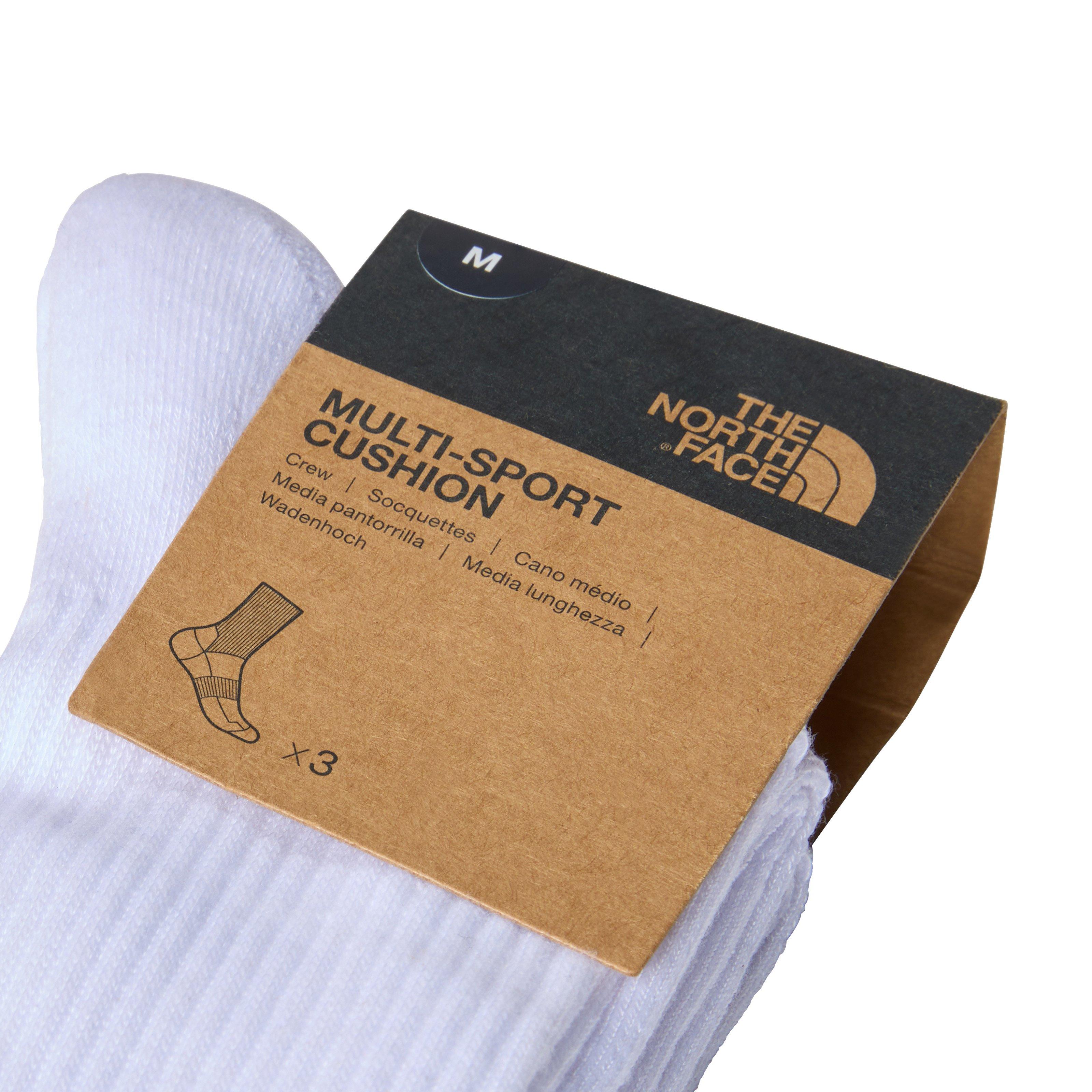 TNF White - The North Face - Multi-Sport Cushion Crew Socks 3-Pack - 4