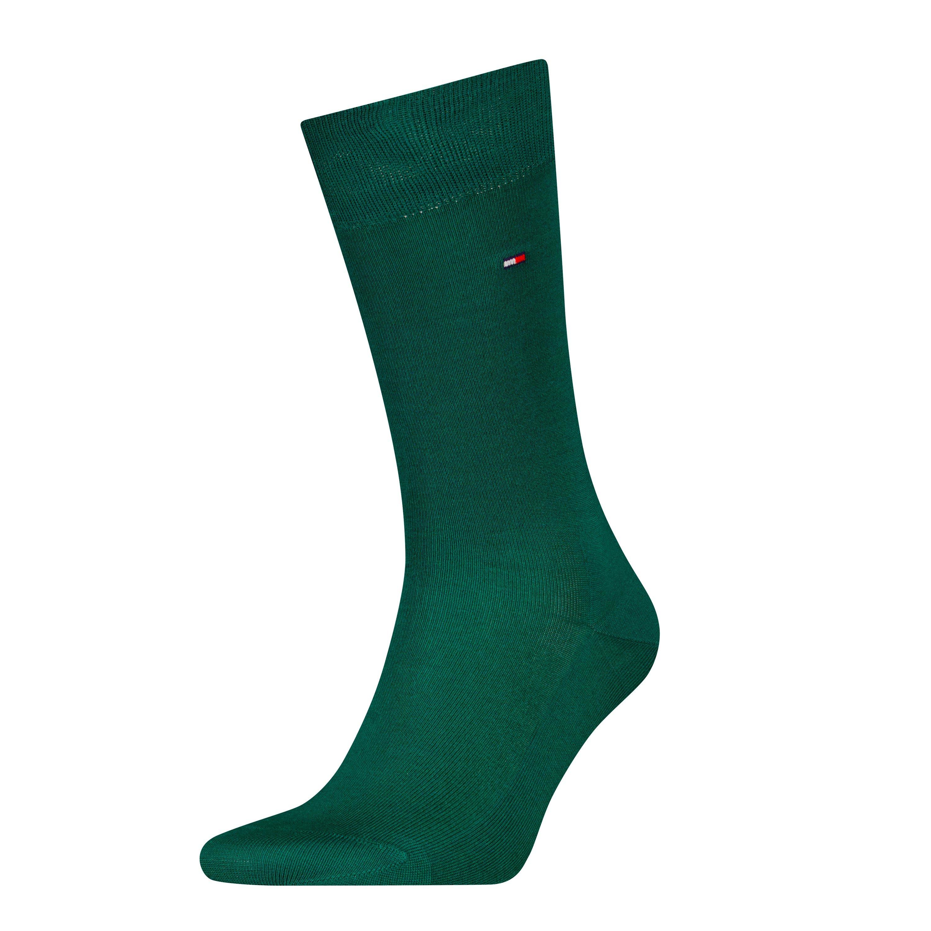 Dark Green - Tommy Hilfiger - Men's Crew Socks - 1