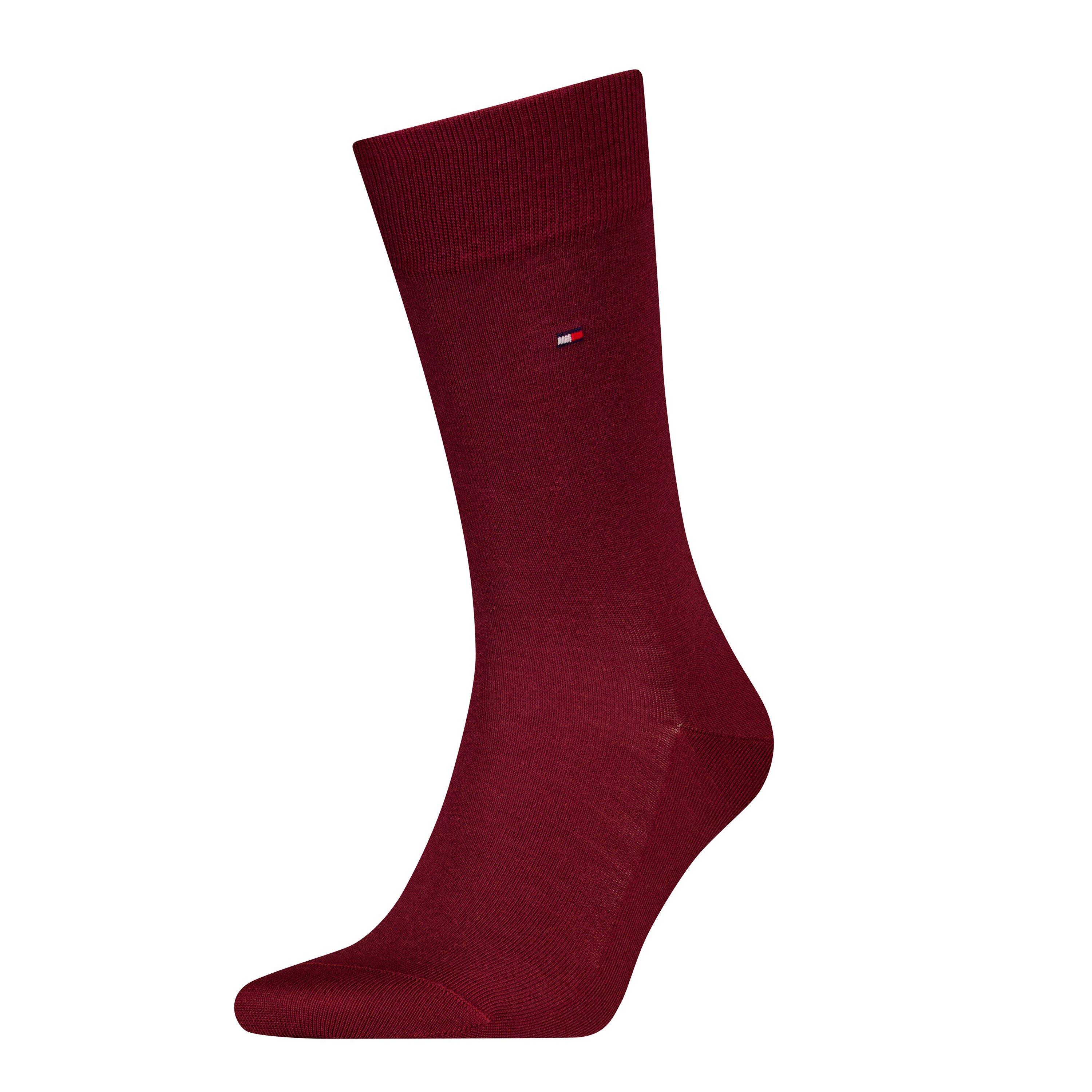 Tommy Hilfiger Men's Breathable Crew Socks - Burgundy - M 12-13