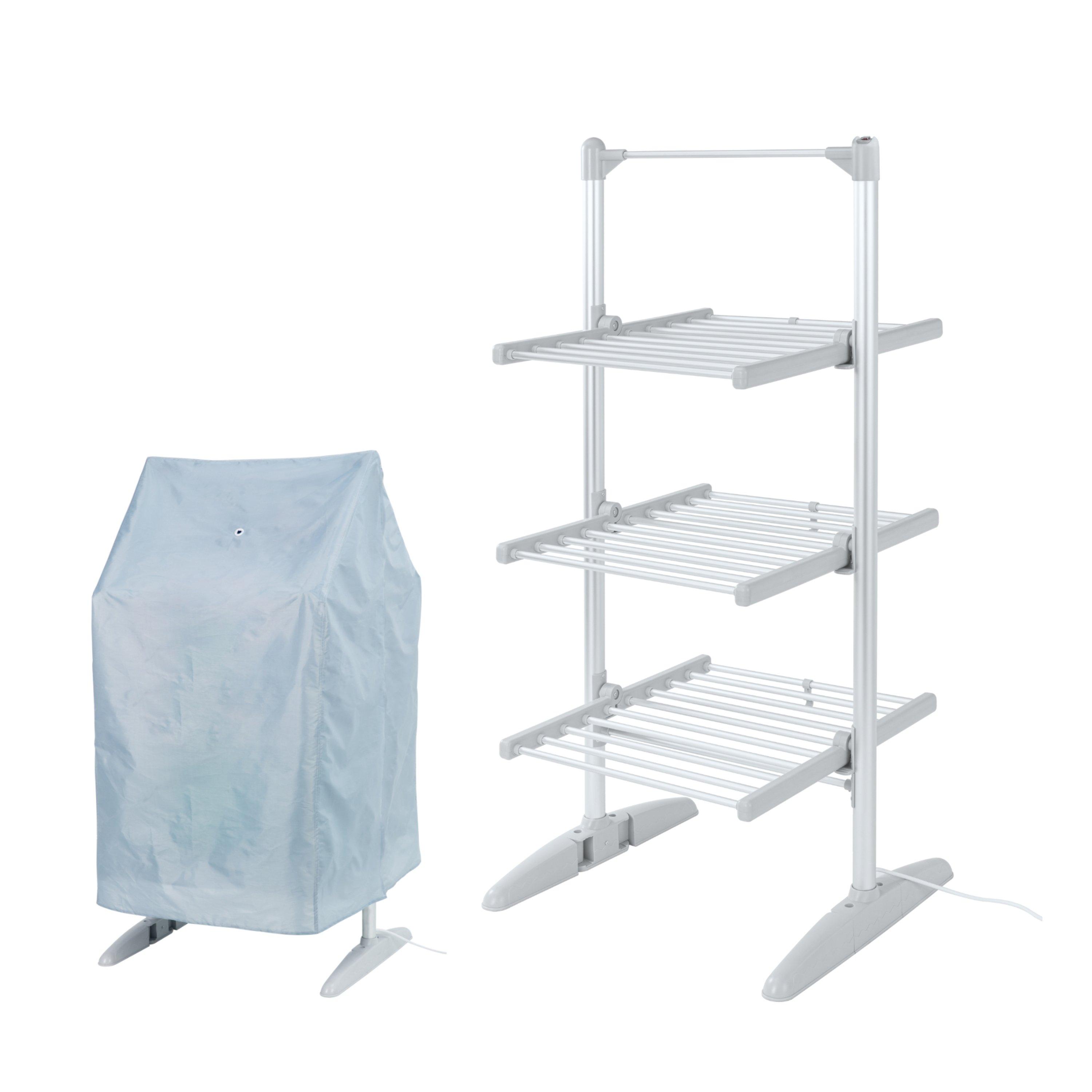 Rediffusion 3 Tier Compact Heated Clothes Airer With Cover - Image 3