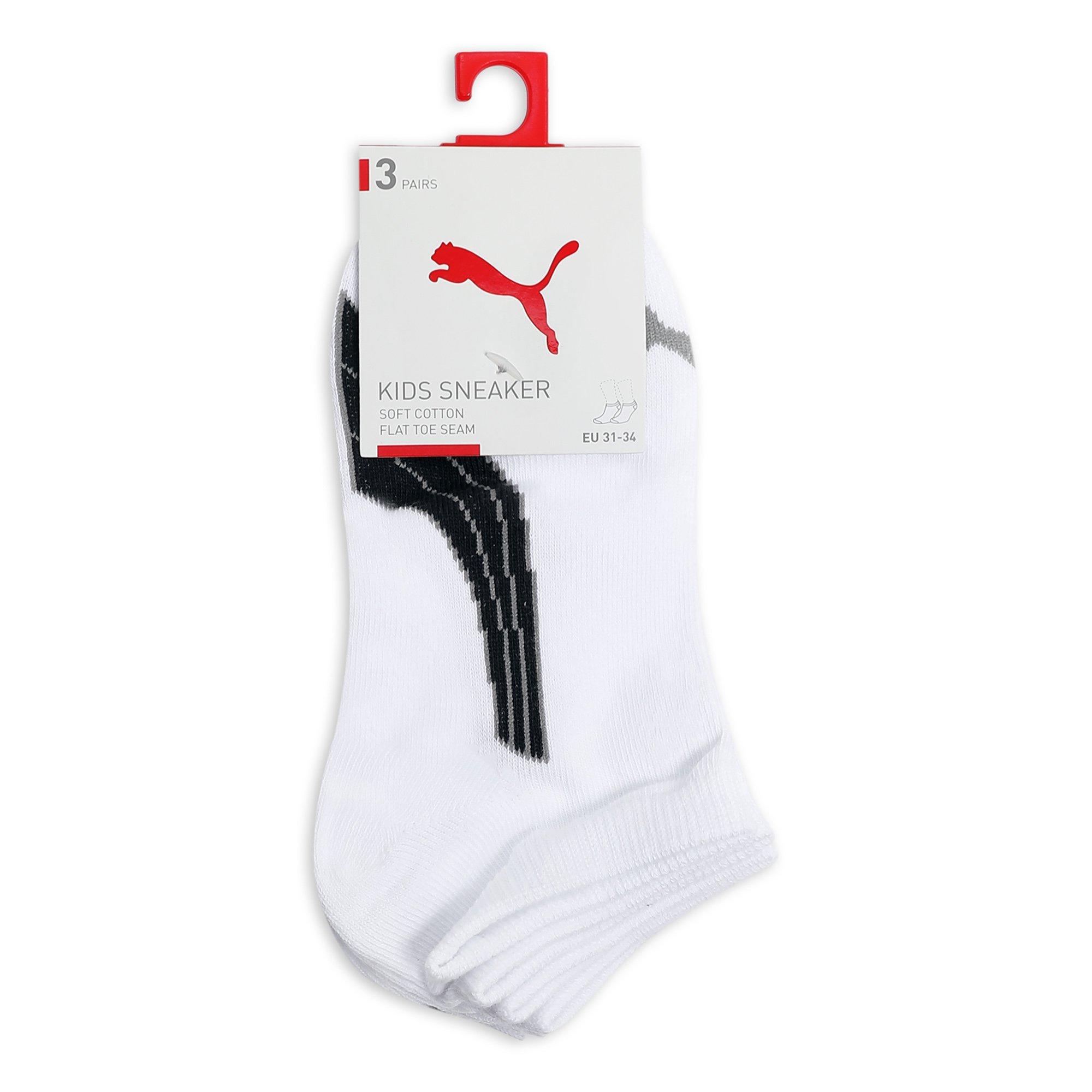 White - Puma - 3P Trainer Socks Juniors