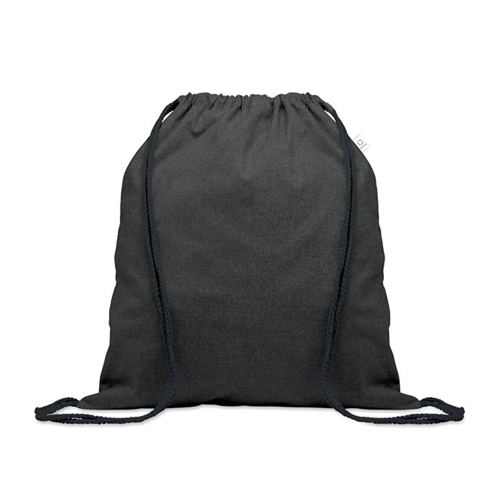 Black - Treat Republic - Black Recycled Cotton Sports Bag