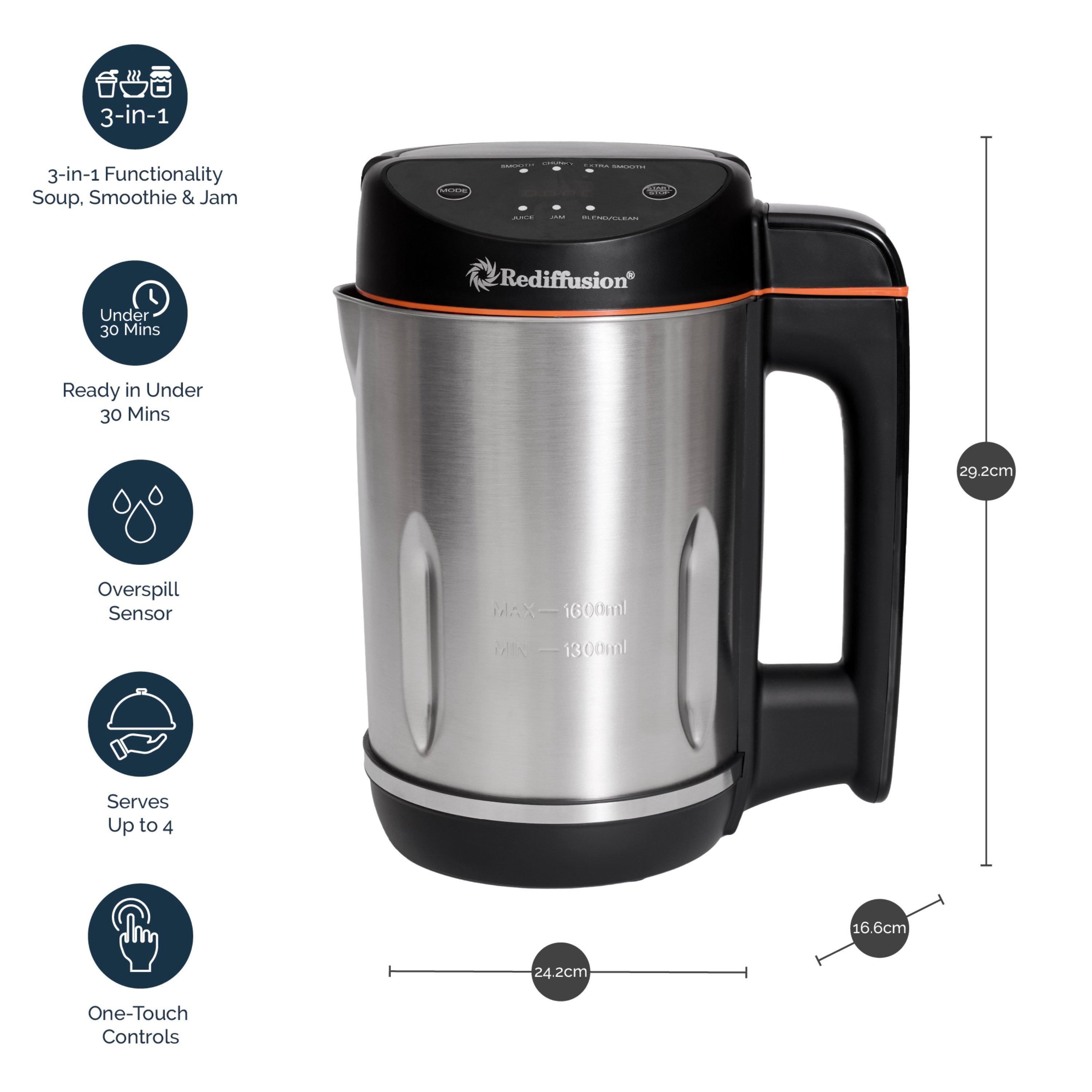 Black - Rediffusion - 1.6L Soup Maker - 2