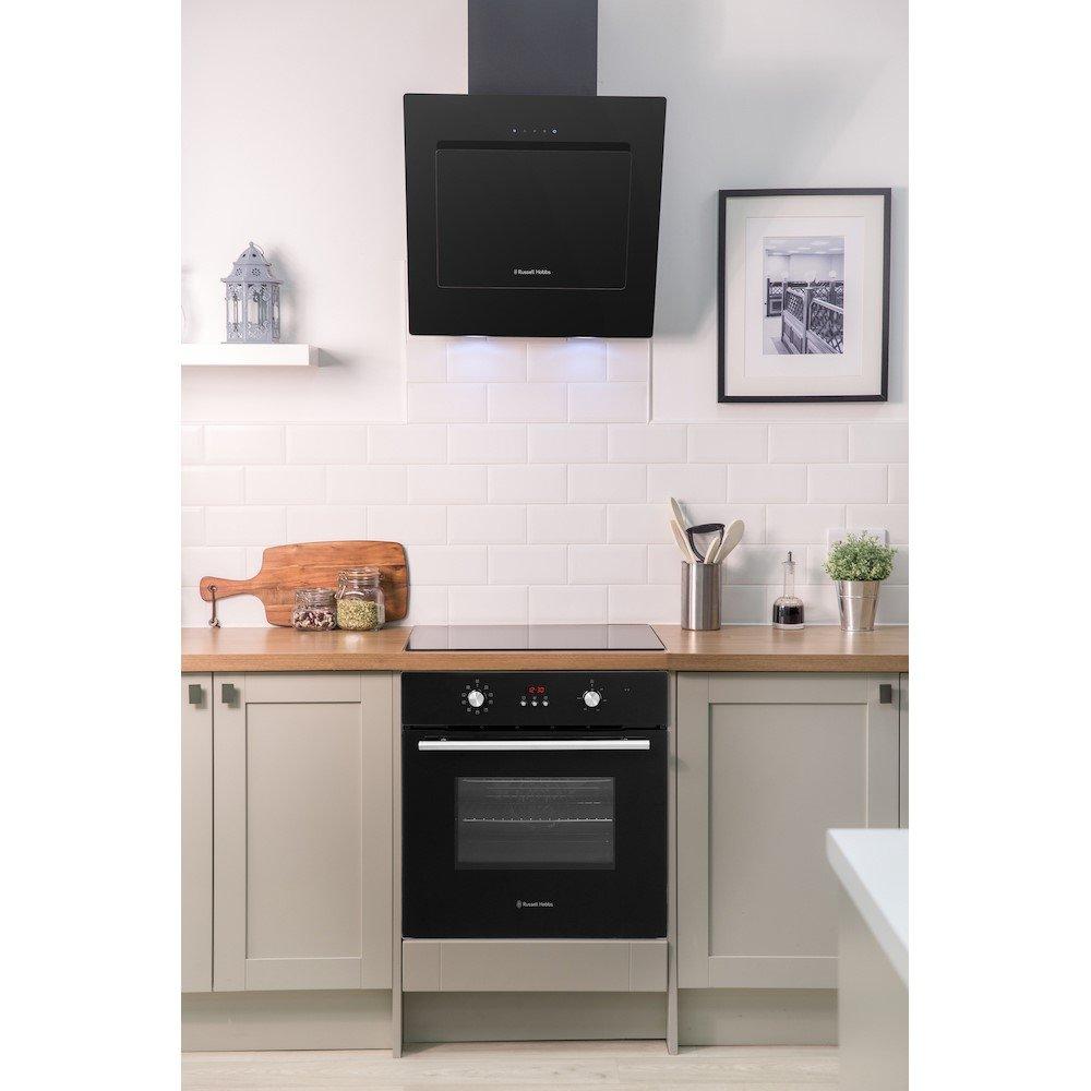 Black - Russell Hobbs - RHGCH702B-M Black Glass Chimney Cooker Hood - 3