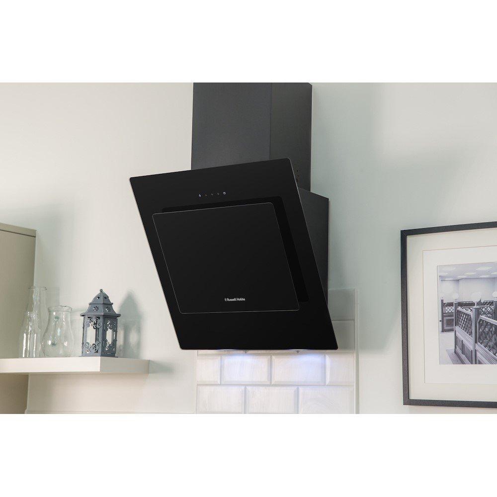 Black - Russell Hobbs - RHGCH702B-M Black Glass Chimney Cooker Hood - 4