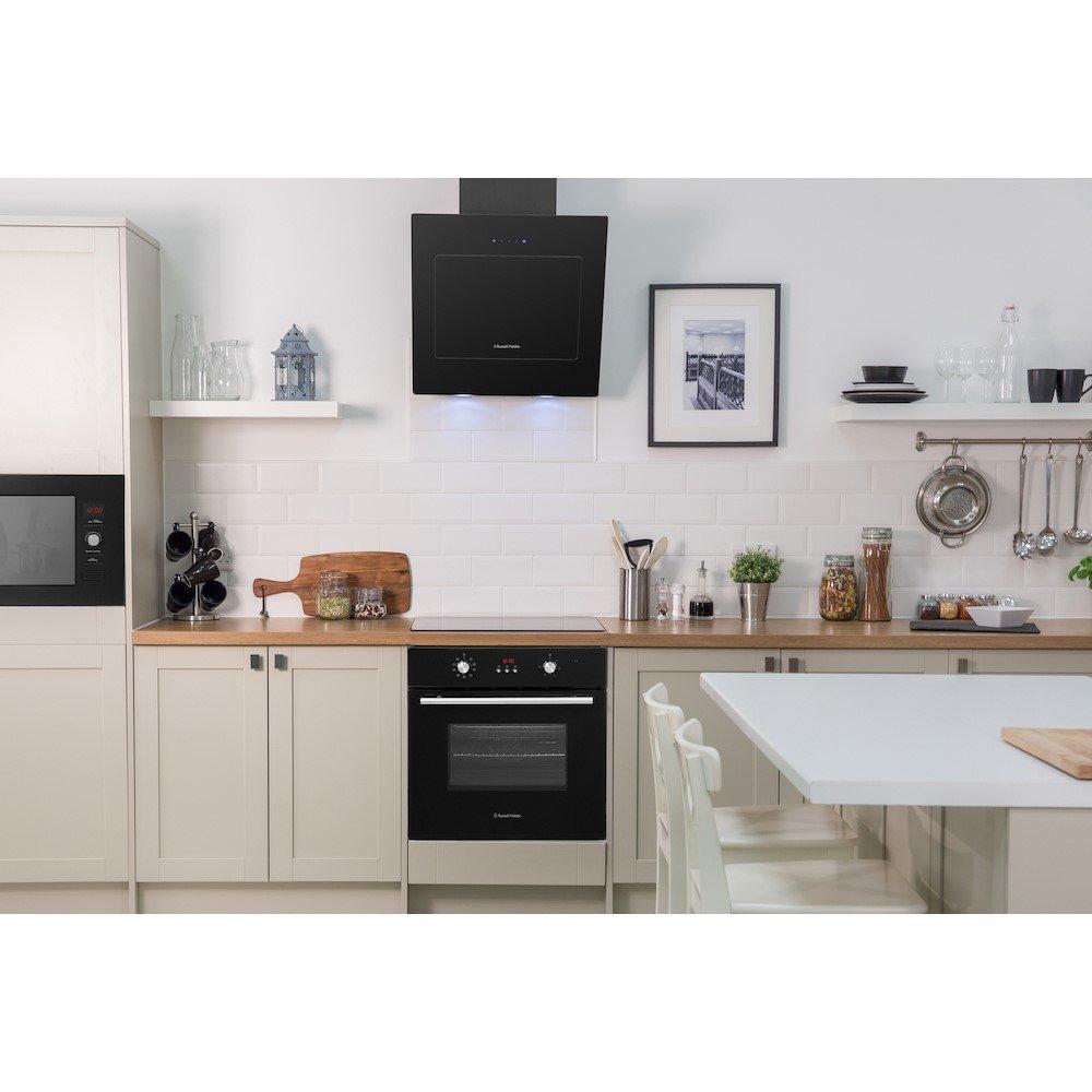 Black - Russell Hobbs - RHGCH702B-M Black Glass Chimney Cooker Hood - 5