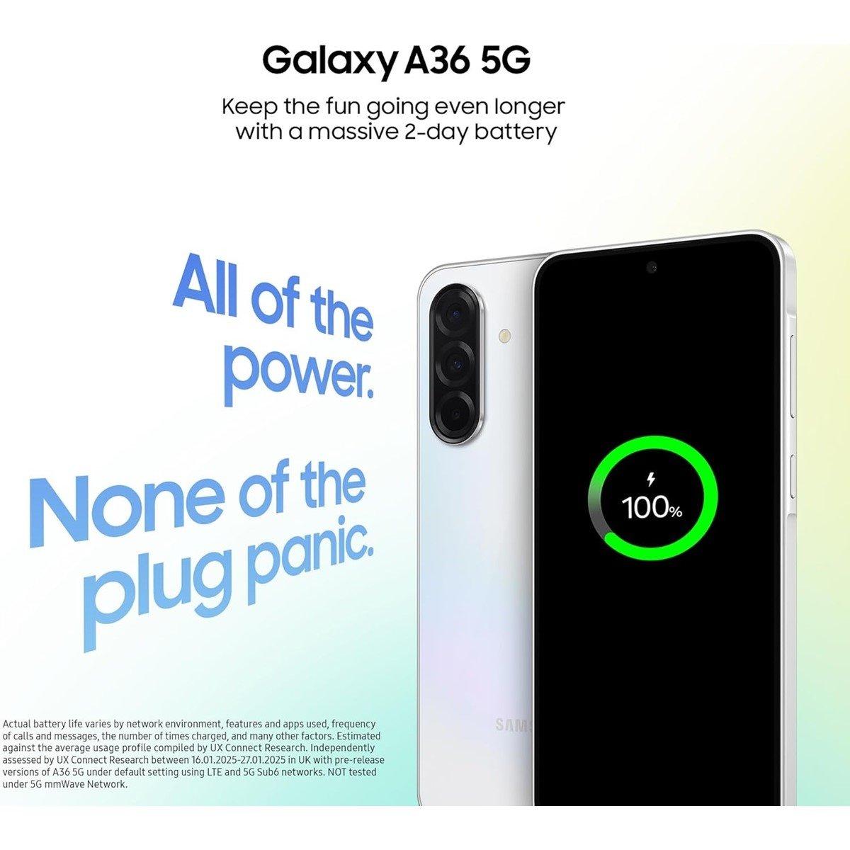 White - Samsung - Galaxy A36 5G 256GB AI Mobile Phone - 3