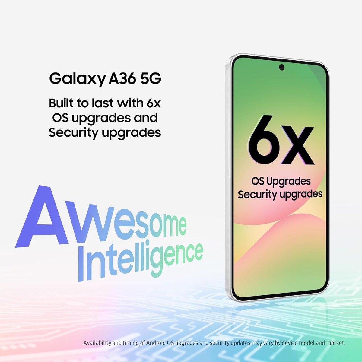 White - Samsung - Galaxy A36 5G 256GB AI Mobile Phone - 8